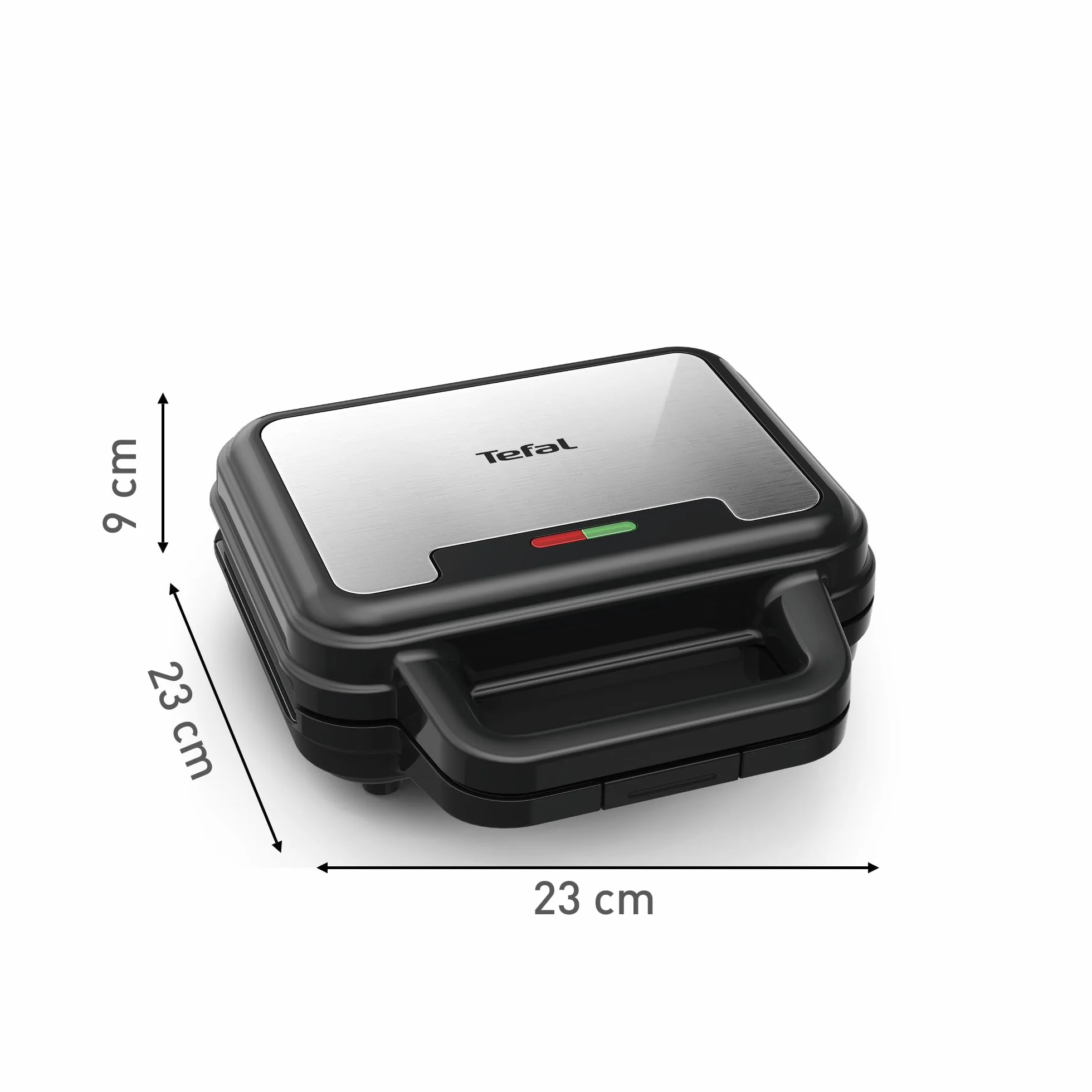 Tefal SW383D Ultracompact 3 w 1 opiekacz do kanapek, gofrownica i panini, powłoka nieprzywierająca, izolowany uchwyt, stal nierdzewna/czarny