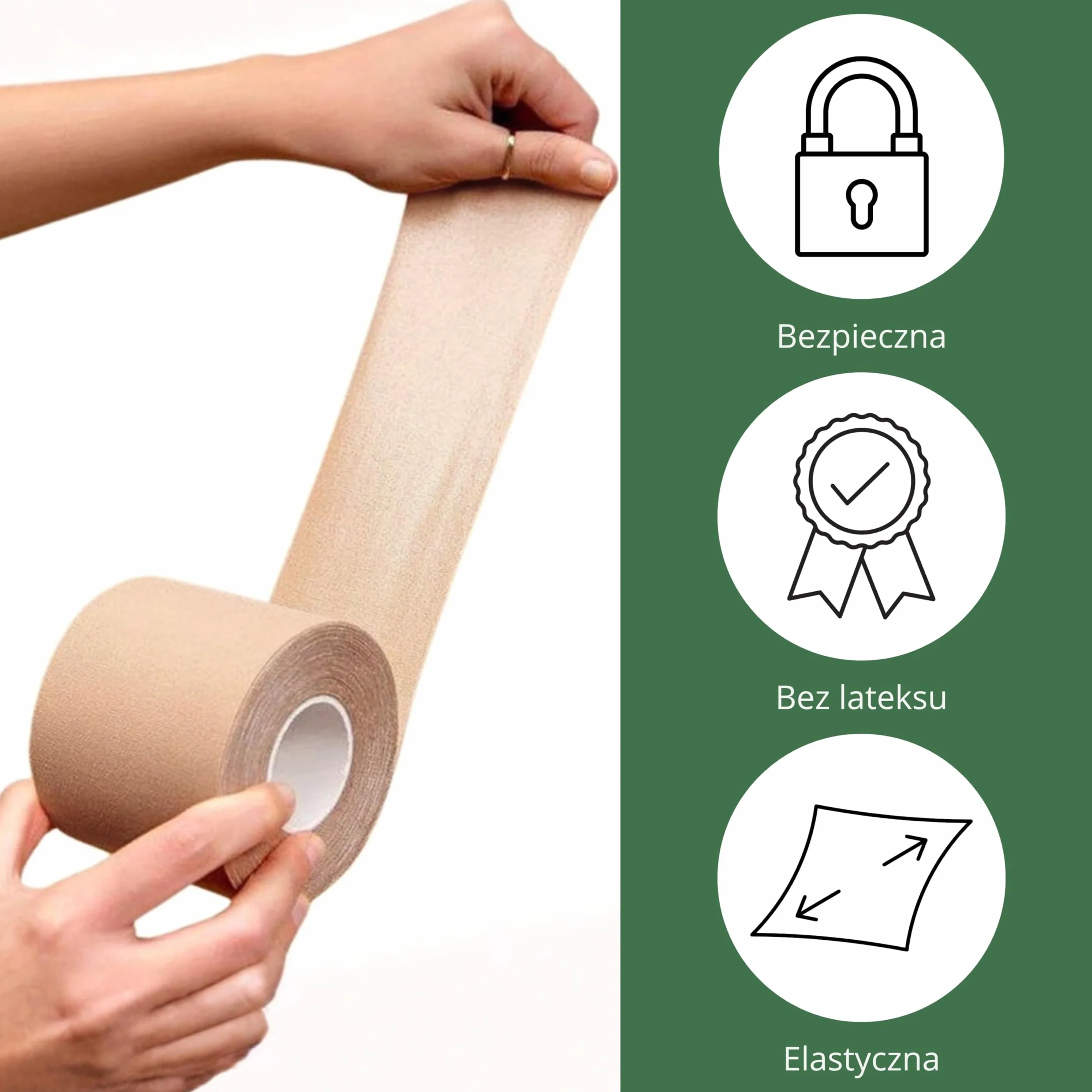 YEYE Made in Nature Taśma do Biustu Boob Tape 5m - Taśma liftingująca do biustu, samoprzylepna i oddychająca tape do piersi i dekoltu, podtrzymanie biustu bez stanika