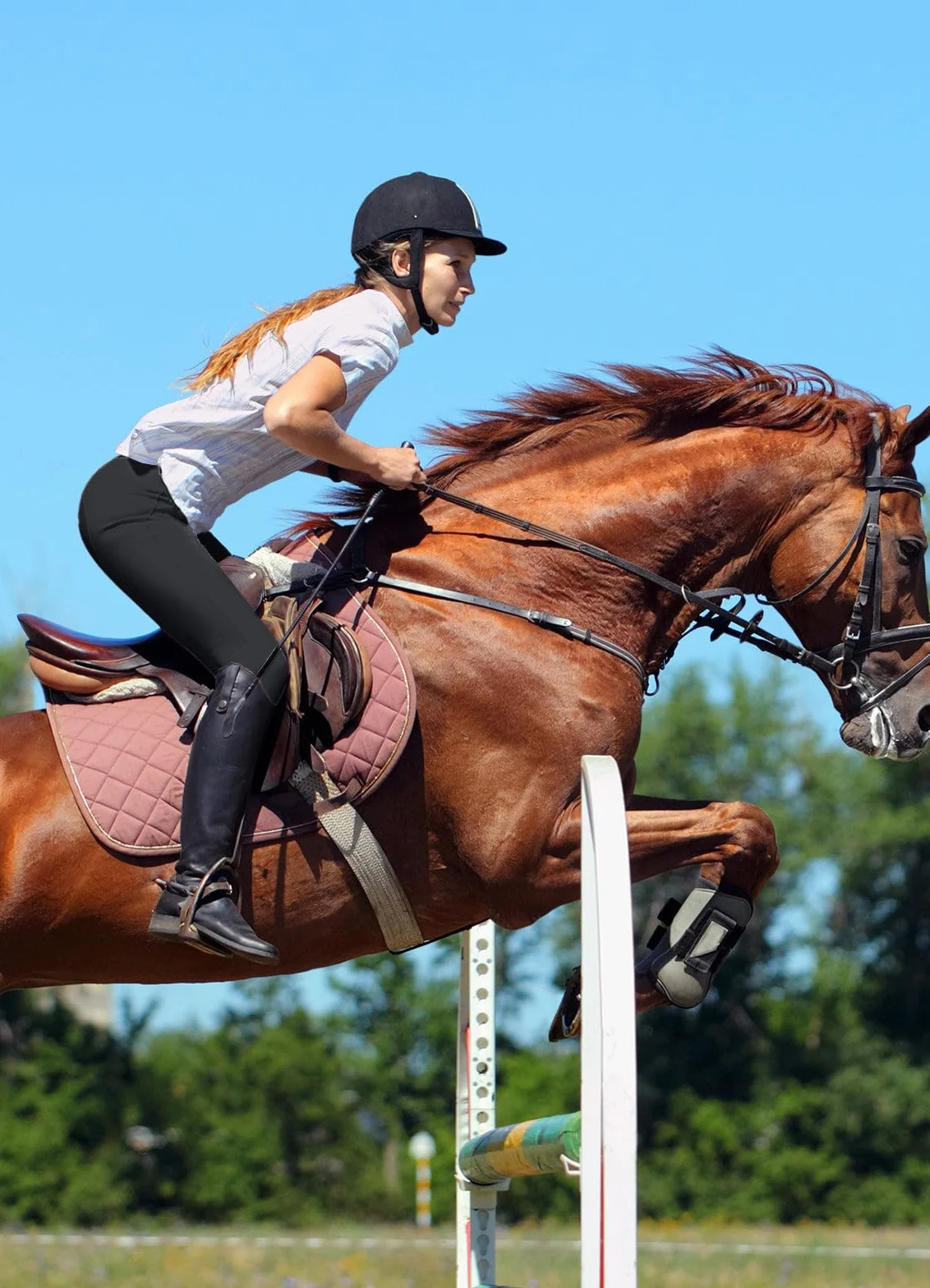 BALEAF Damskie bryczesy jeździeckie legginsy silikonowe z zamkiem błyskawicznym spodnie sportowe