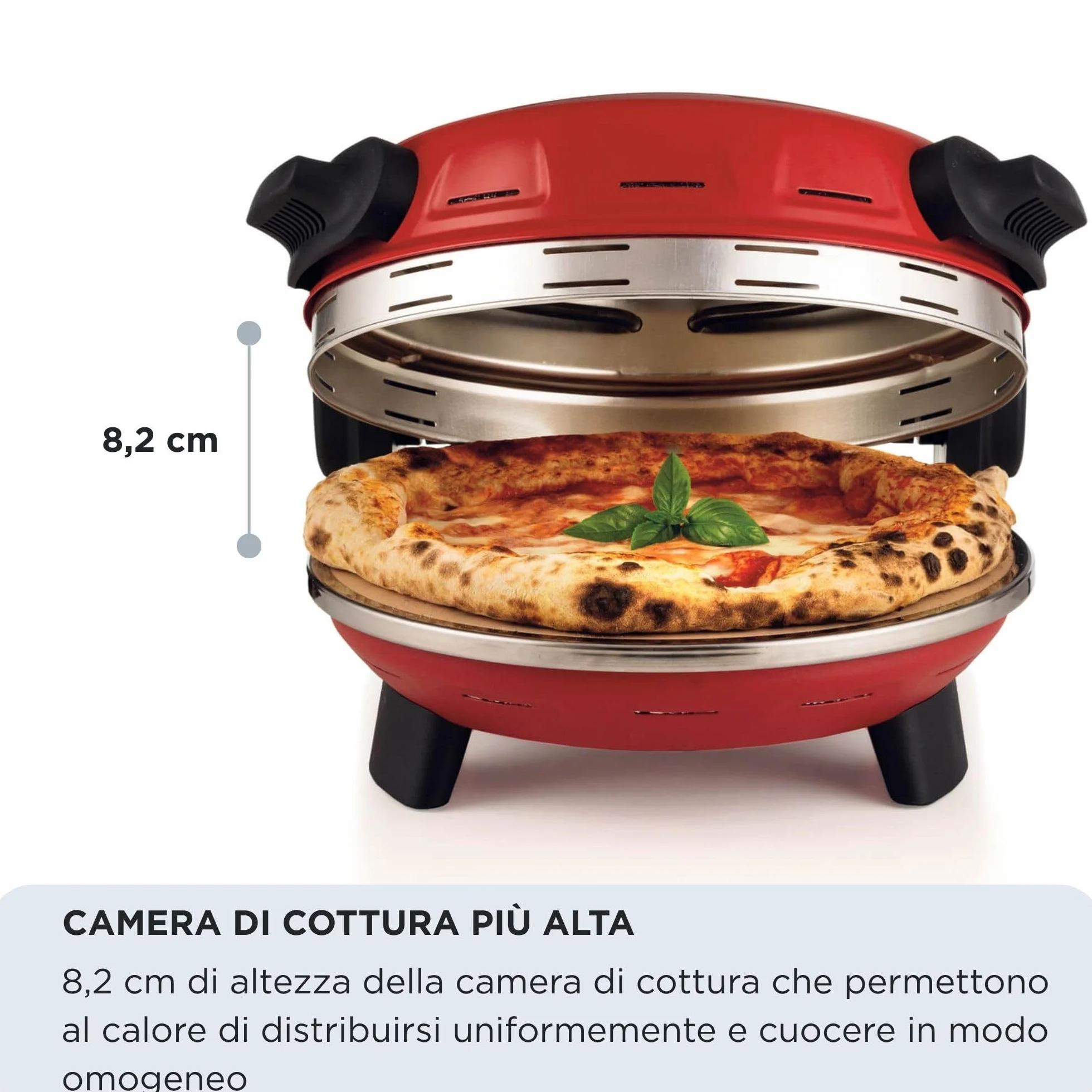 Ariete 934 Pizzeria Gourmet neapolitański piec do pizzy 1500 W 400°C czerwony
