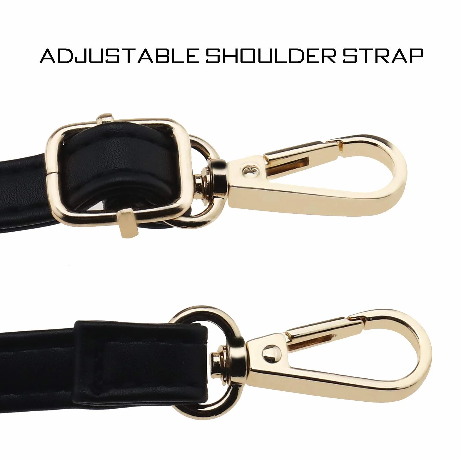 Torebka Pasek PU Szczupła czarna skórzana torba Crossbody Wymiana paska do torebki Torba na ramię Crossbody Regulowana 52-calowa szerokość paska 1,2 cm / 0,4"