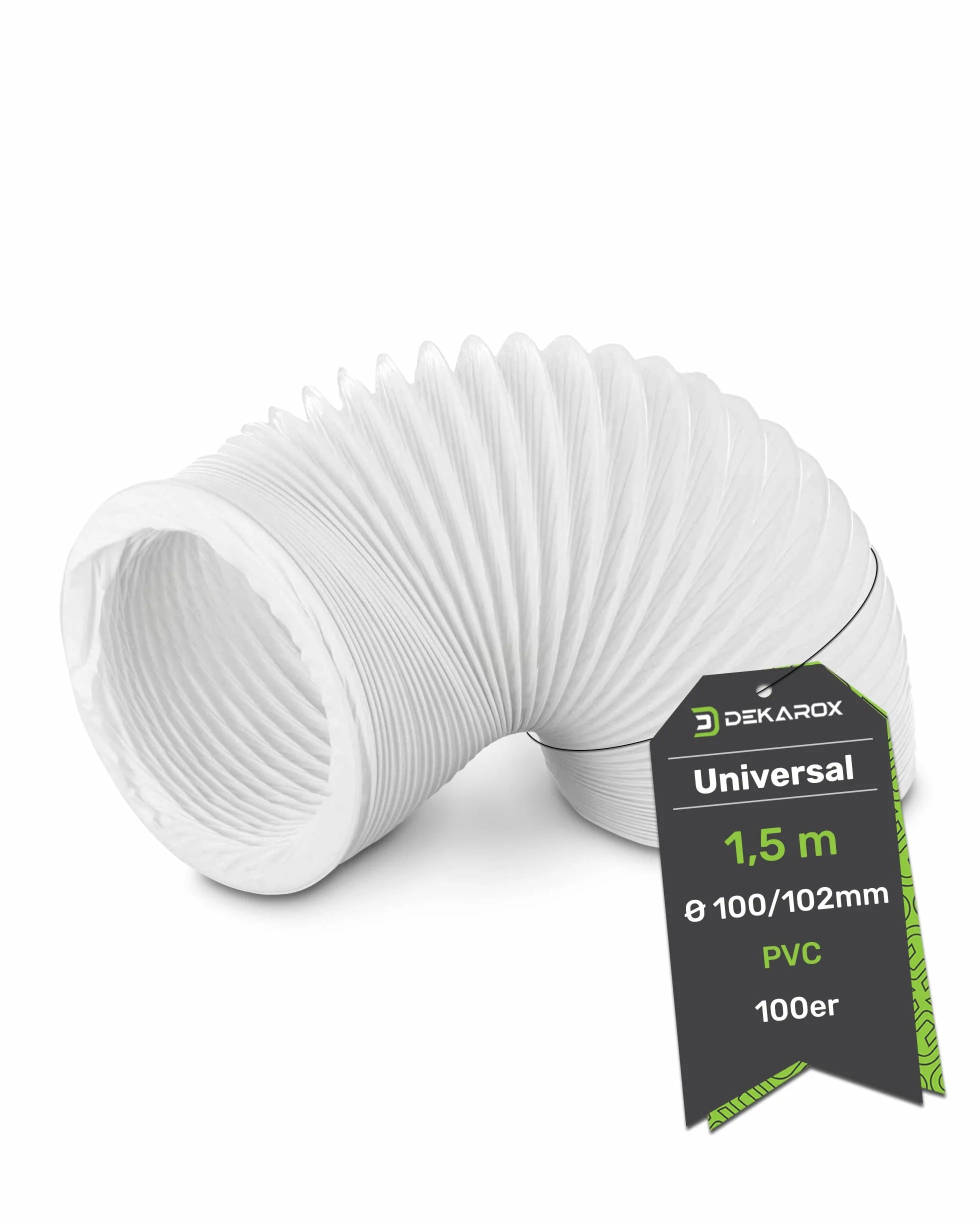 Wąż powietrza wylotowego PCW 1,5 m Ø 100/102 mm elastyczny do klimatyzatora 100 szt.