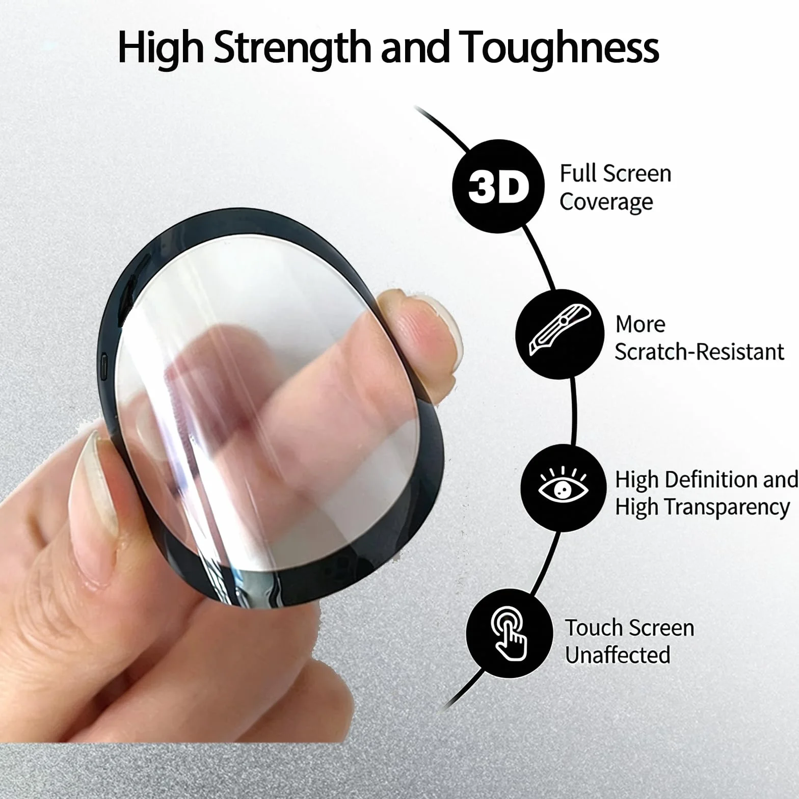 Folia ochronna do Garmin Vivoactive 5, szkło ochronne, szkło na telefon komórkowy, twardość 9H, odporna na zarysowania do Garmin Vivoactive 5, folia ochronna na ekran, 3 sztuki
