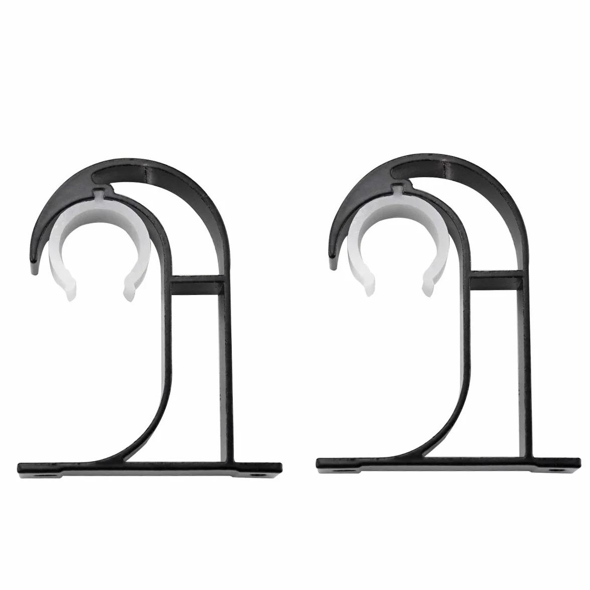 Uchwyt do Zasłony Sufitowy i Ścienny ze Stopu Aluminium 28 mm Czarny