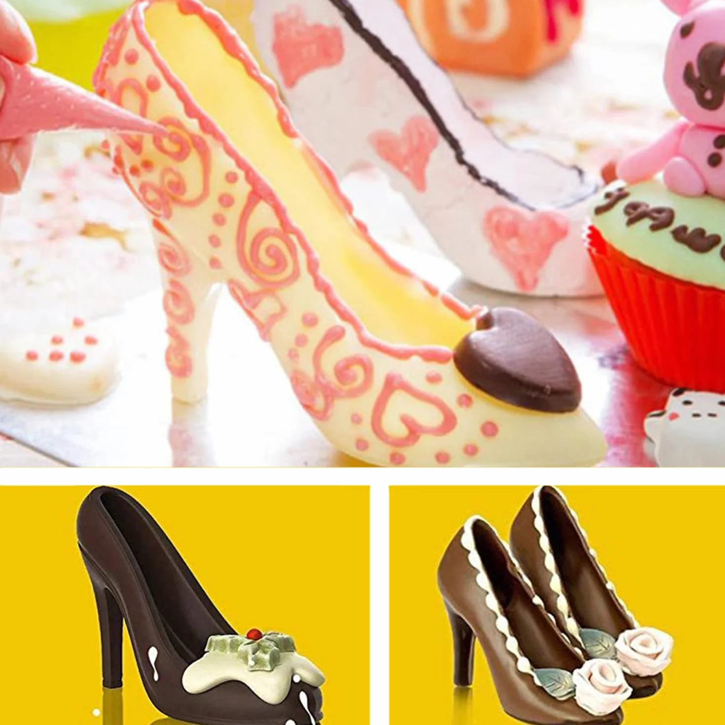 Foremki do ciast 3D wysokie obcasy forma do pieczenia czekoladowe cukierki buty