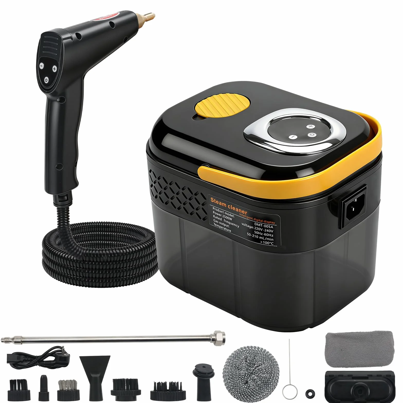 Myjka parowa 2500 W 1,7 l 14 akcesoriów 6 trybów regulacji