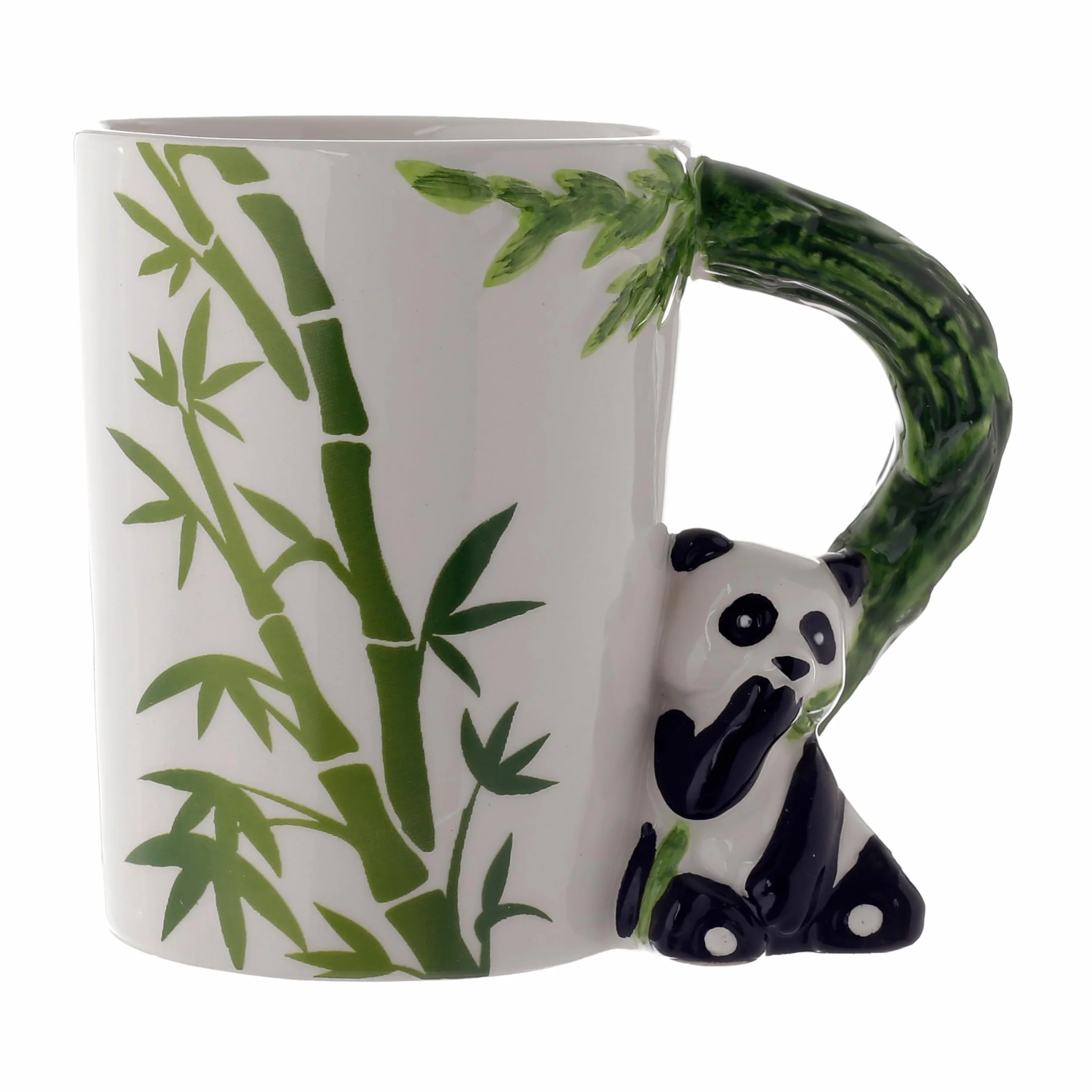 Puckator Panda ceramiczny kubek z bambusową kalkomanią uchwyt do herbaty kawy