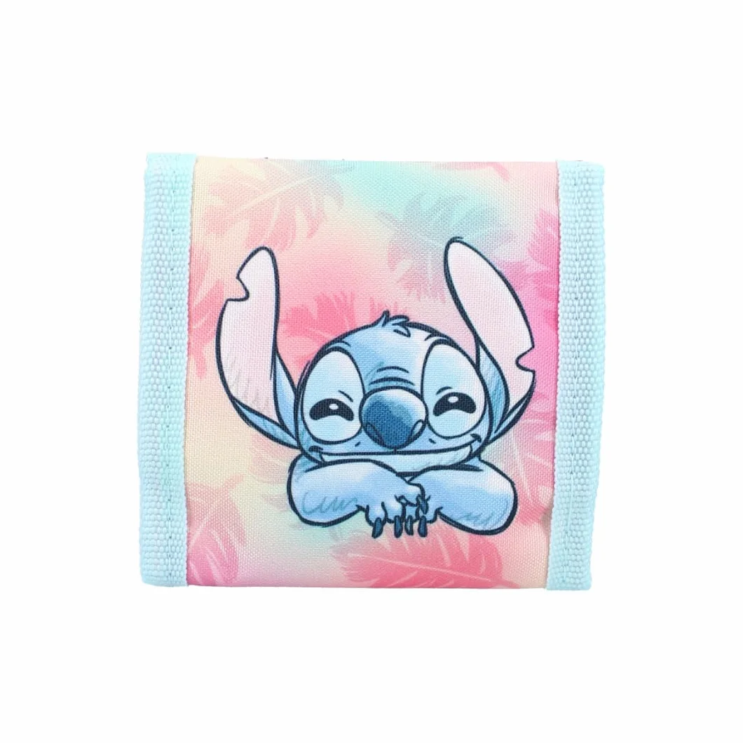 mybagstory - Stitch różowy portfel dziecięcy dla dzieci - szkoła - przedszkole - przedszkole - wakacje - 10 cm, Ścieg - różowy, Enfant, dziewczynka