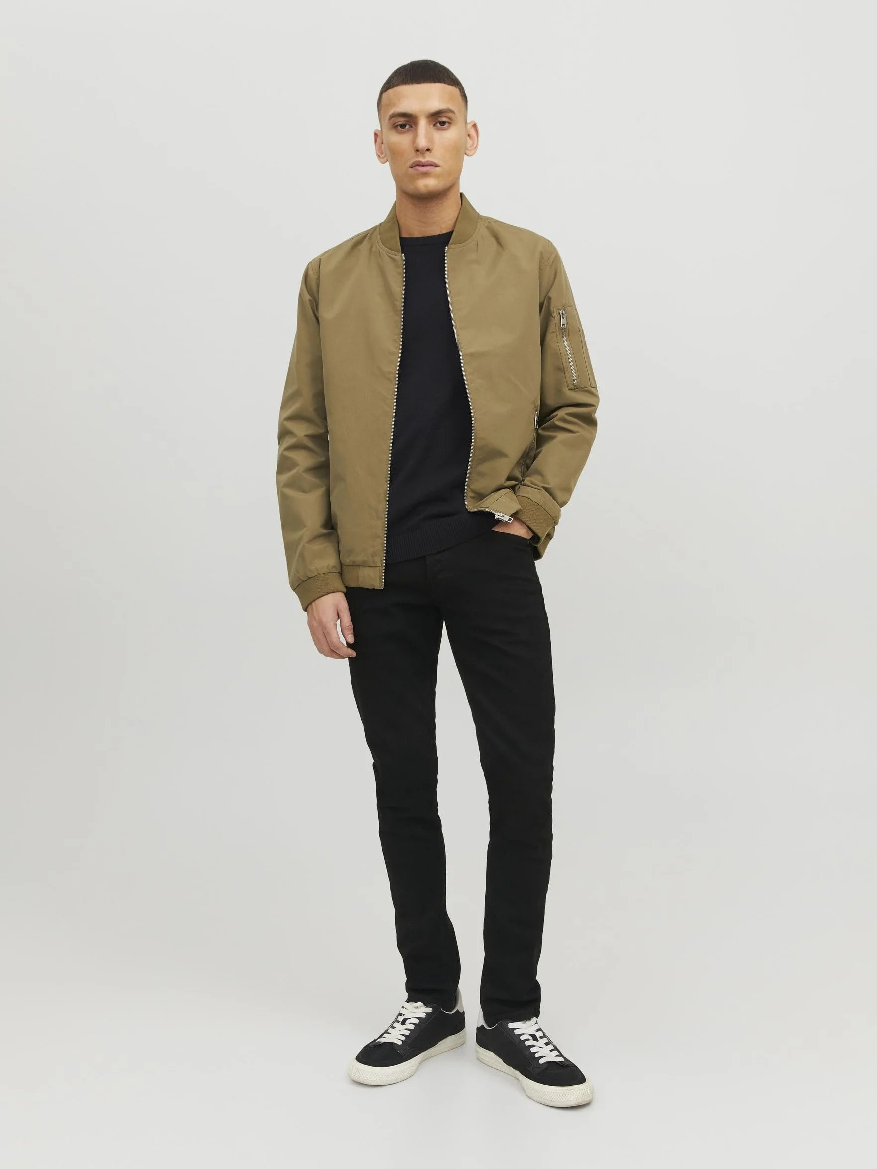 JACK & JONES Jjebasic Knit Crew Neck Noos Sweter Mężczyźni, Czarny, M