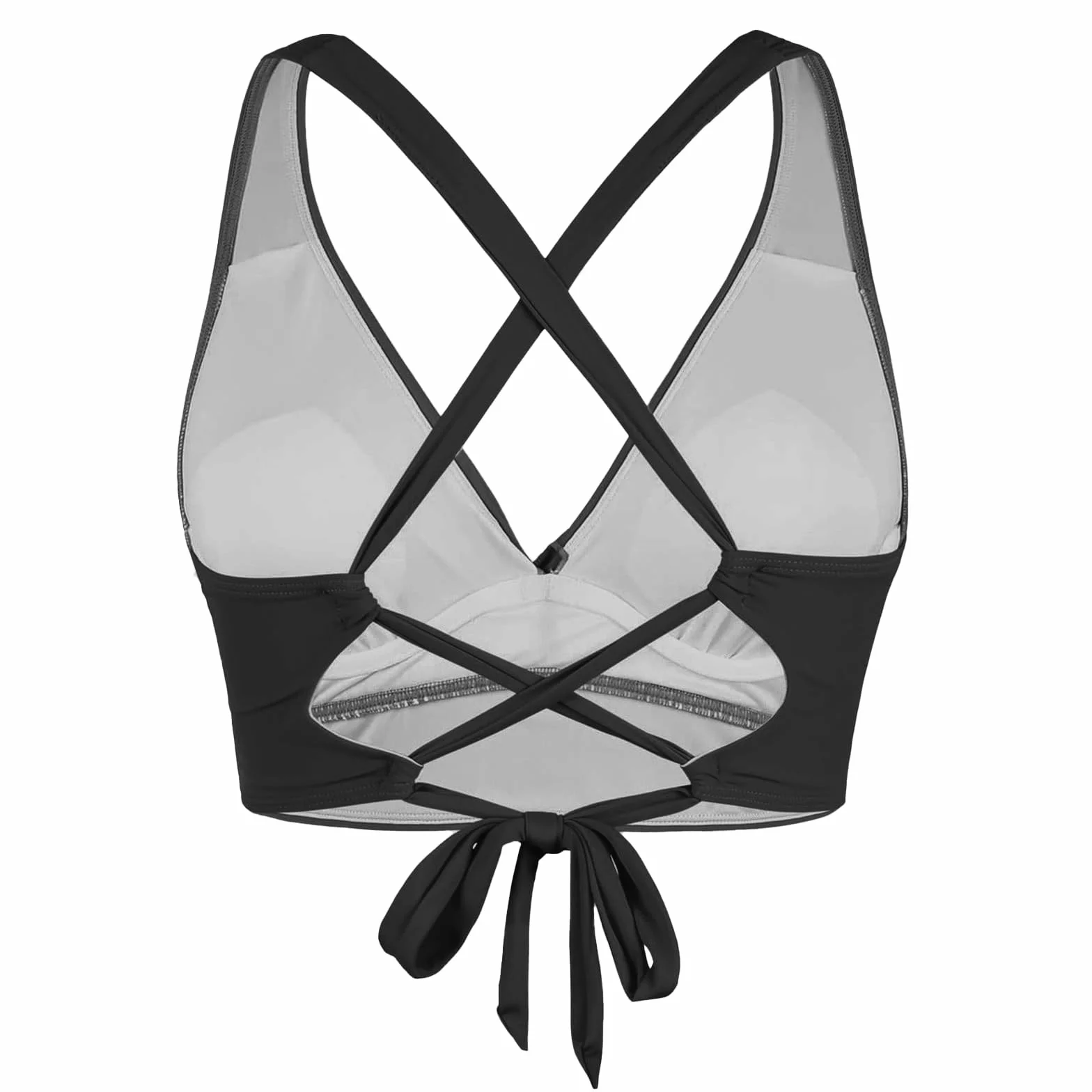 Damski top bikini strój kąpielowy szybkoschnący biustonosz sznurowany z tyłu