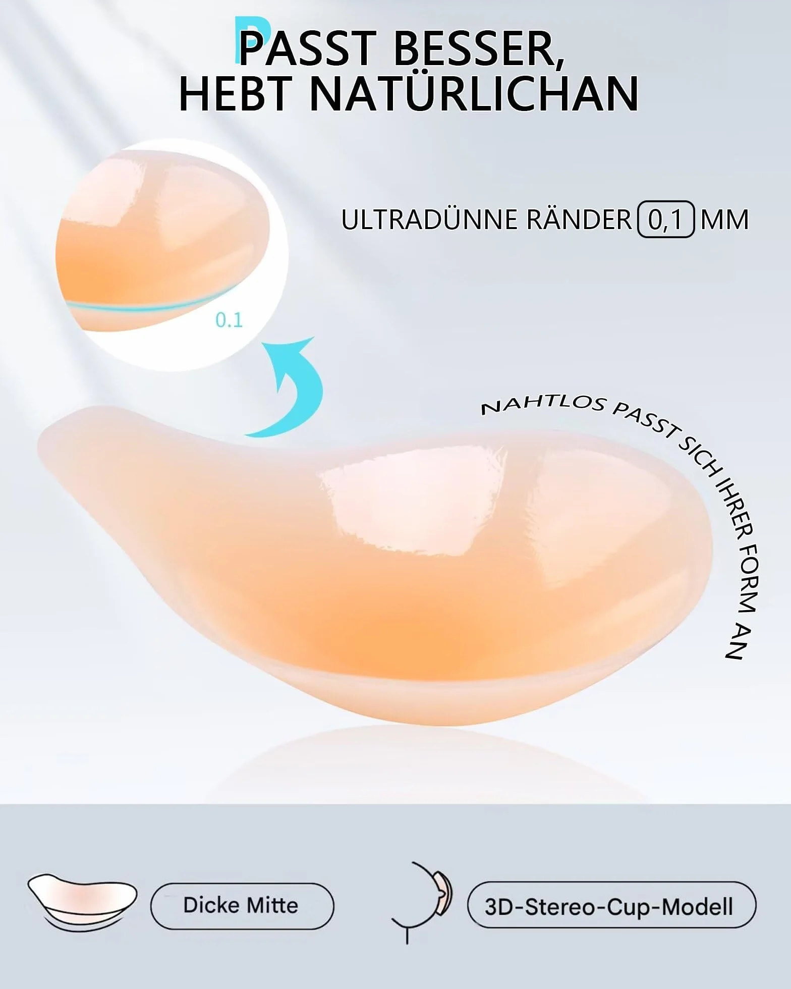 Wkładki do biustonosza, push up, samoprzylepne wkładki do biustonosza z obu stron, silikonowe wkładki do biustonosza do kostiumu kąpielowego, bikini