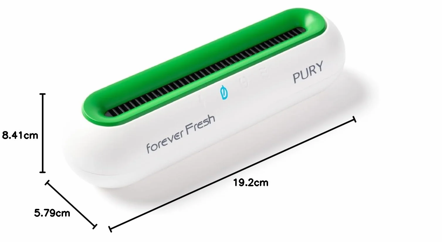 PURY Oczyszczacz do lodówki, eliminuje pleśń i bakterie. Generuje prawidłową i zmierzoną emisję ozonu (50 mg/h), zasięg do 45 gg. Forever Fresh 885C