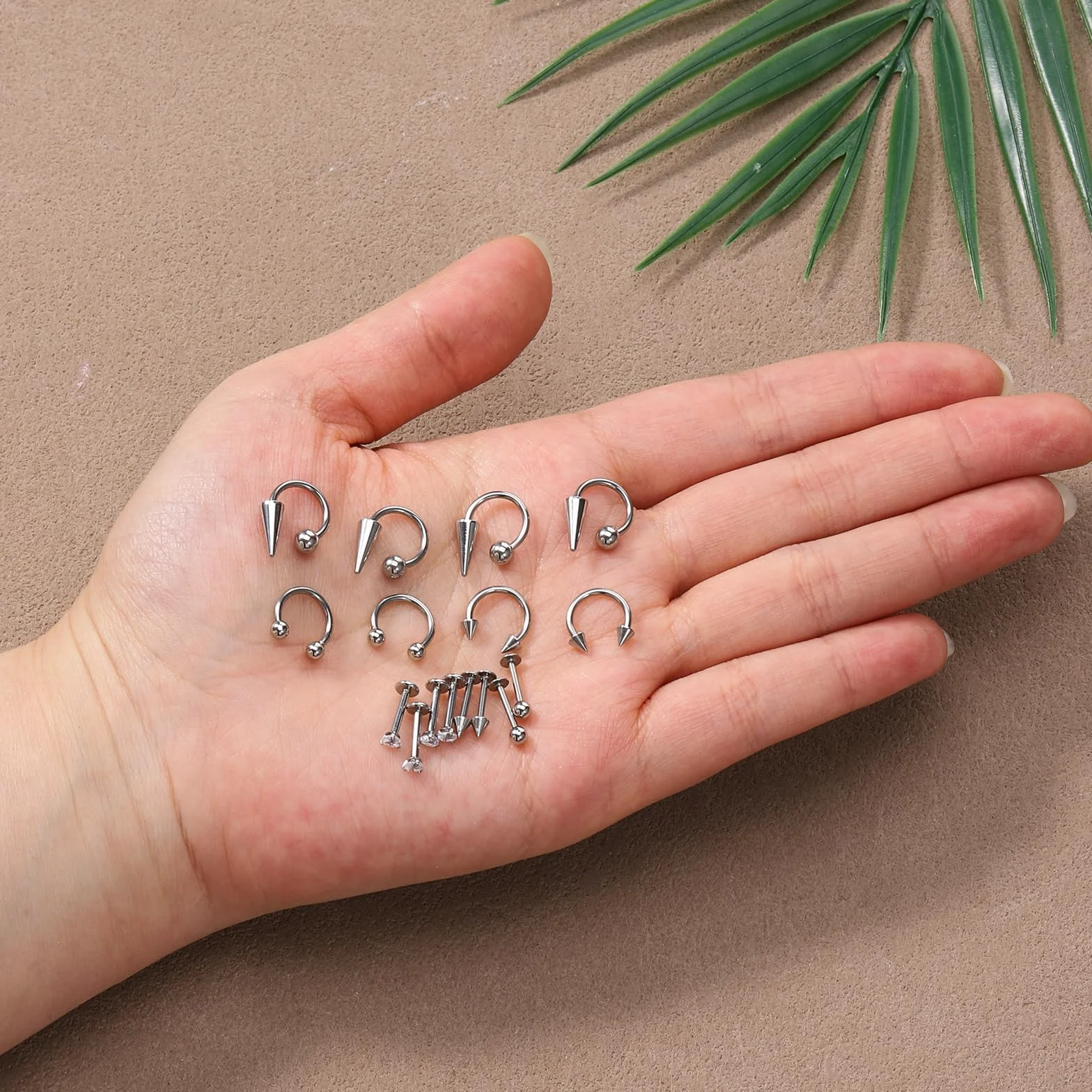 16 sztuk kolczyki do nosa kolczyki do warg podkowa Pierścień nosowy Fałszywy septum Fałszywy nosowy Clip On Kolczyki nosowe Podkowa Septum Piercing Pierścień Septum dla kobiet mężczyzn