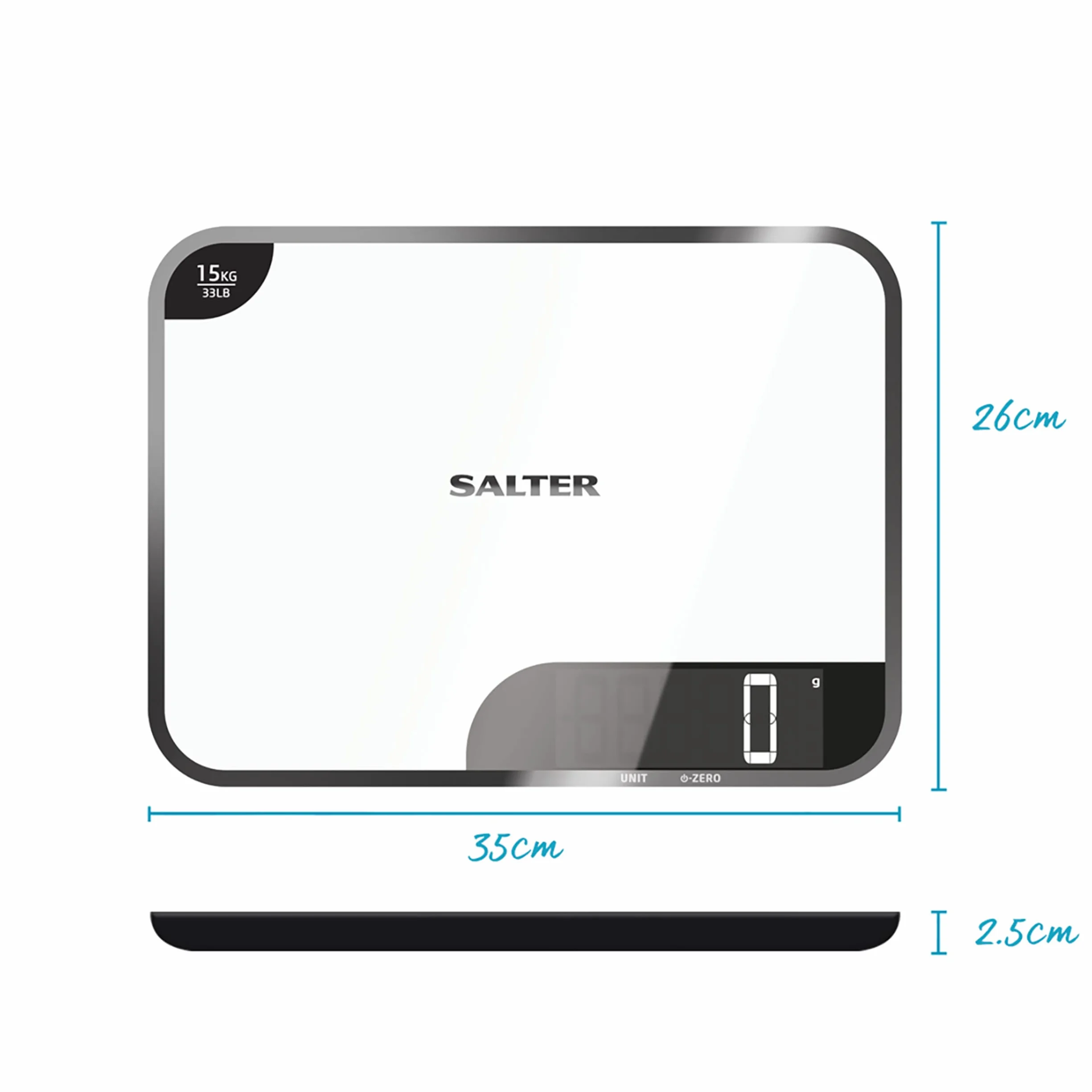 Salter 1079 WHDR Elektroniczna waga kuchenna 15 kg