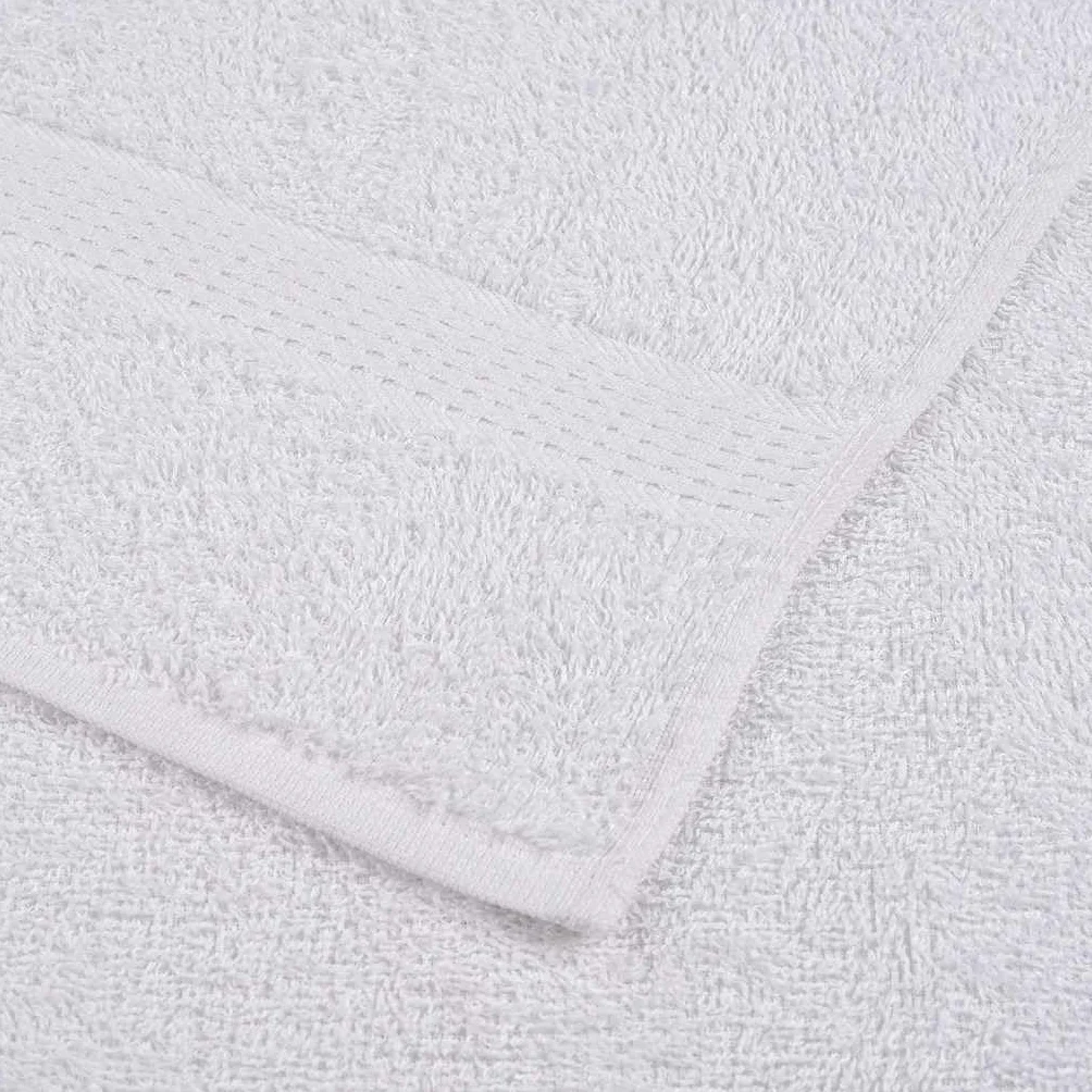 vidaXL Ręczniki dla gości bawełniane 30x50 cm 4 szt białe 100% bawełna