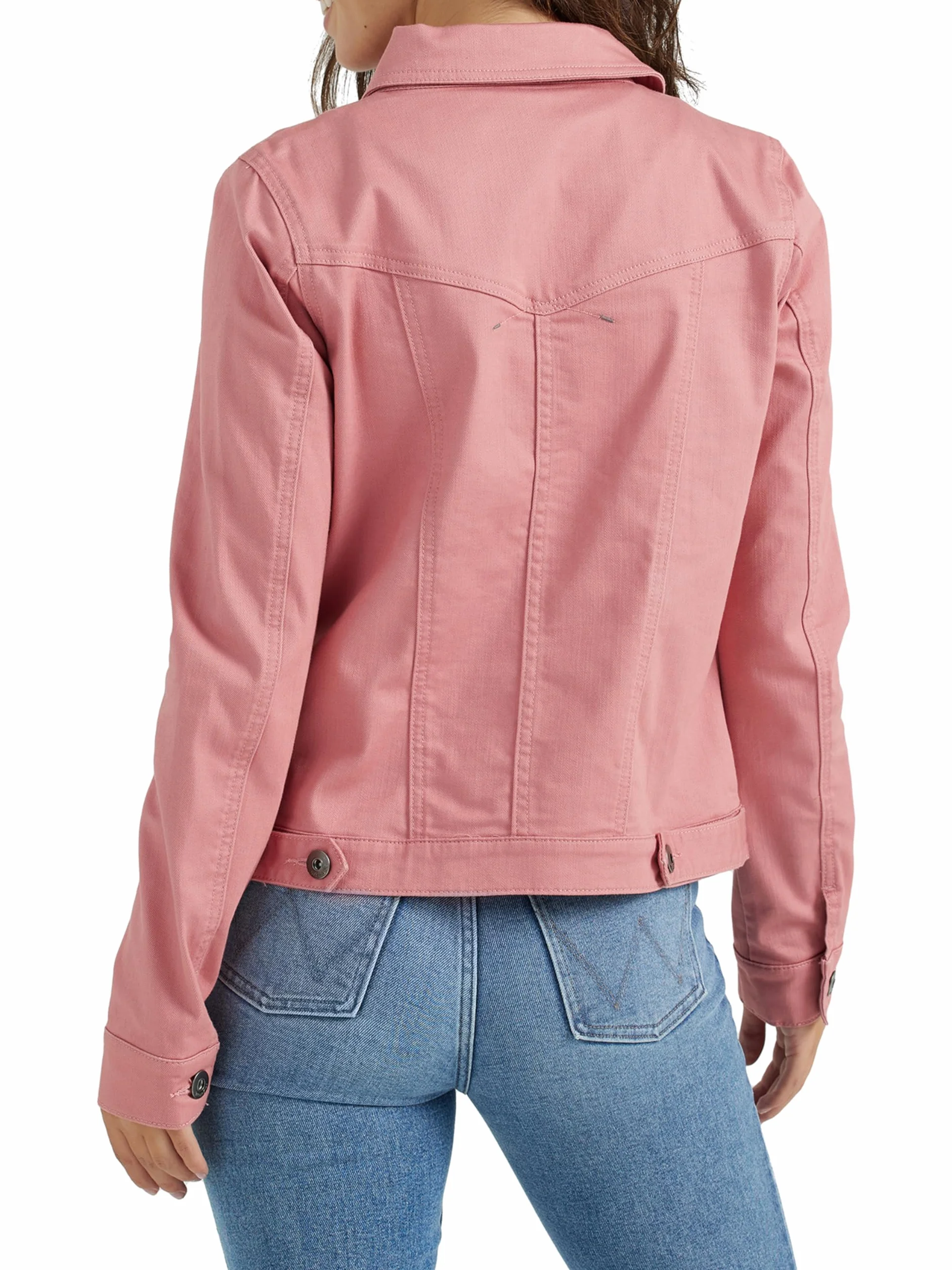 Wrangler Authentics Damska kurtka dżinsowa ze stretchem, Pudrowy róż, M