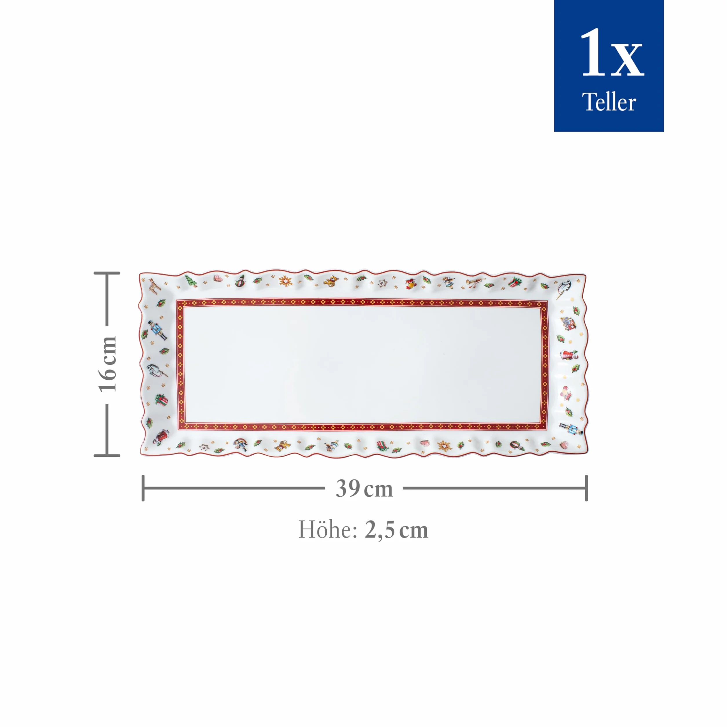 Villeroy & Boch Toy'S Delight Patera, Biały, 39 x 16 cm
