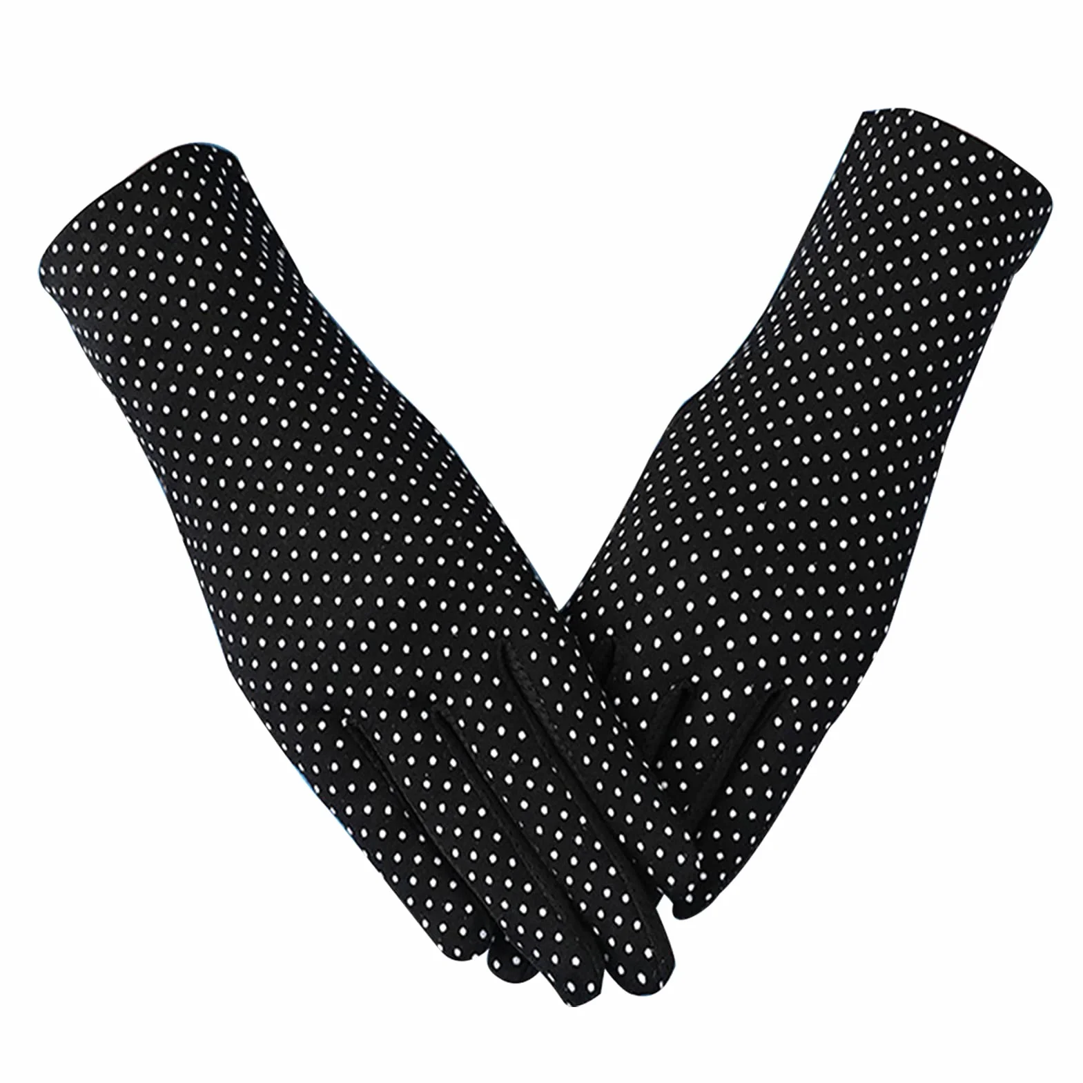 Generic Samice Rękawiczki, Oddychające Oddychające Rękawiczki z Filtrem Przeciwsłonecznym Miękka Bawełna do Jazdy na Naturalne Sporty (BLACK)