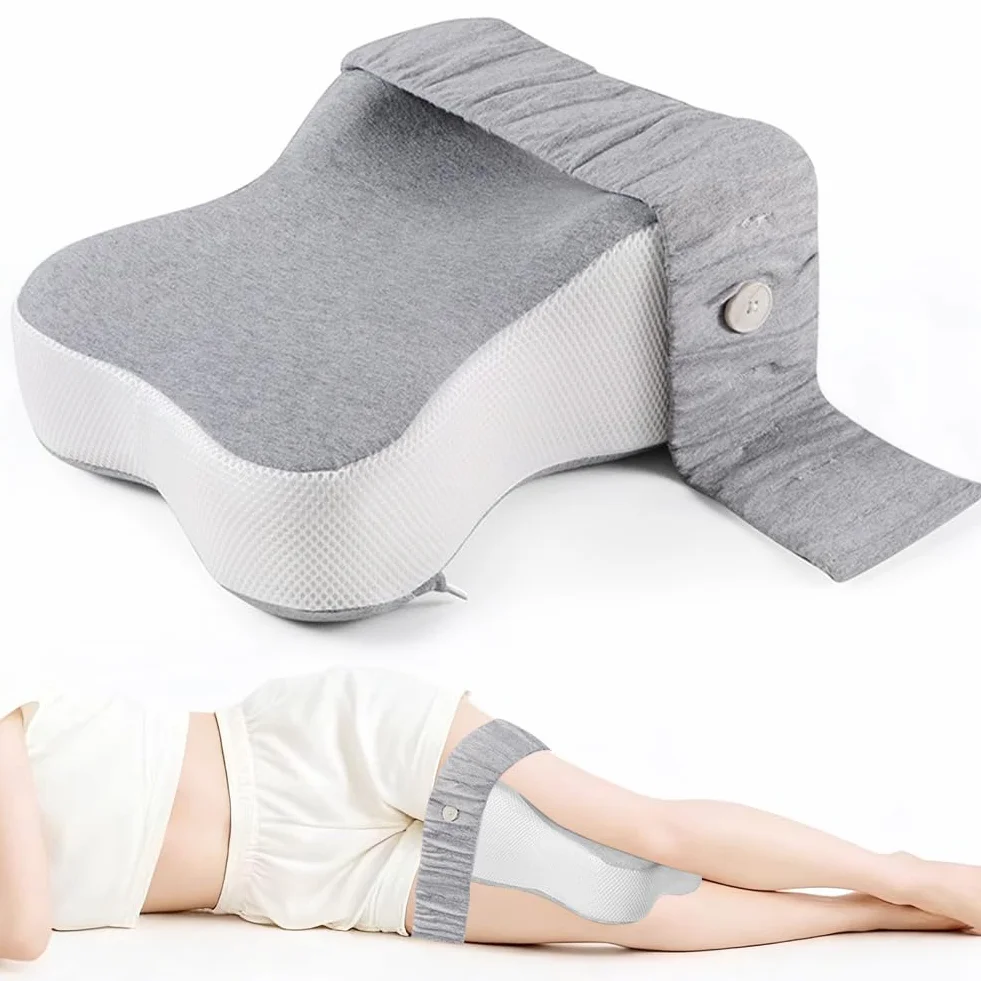 CEWROM Poduszka na kolana dla osób śpiących na boku, ortopedyczna poduszka na nogi, pianka z pamięcią kształtu, poduszka do spania na boku, ergonomiczna poduszka na nogi, dla kobiet w ciąży
