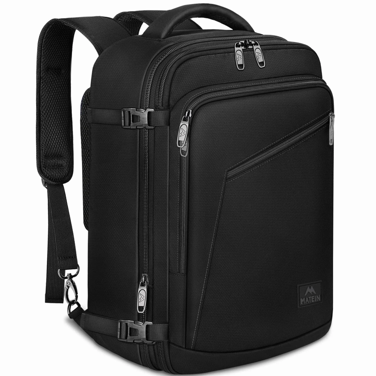 MATEIN Bagaż Podręczny 40x20x25, 20L Plecak Podróżny Męski i Damski do Ryanair, Cabin Bag Travel Backpack do Pracy, Biznesu i Podróży, Czarny