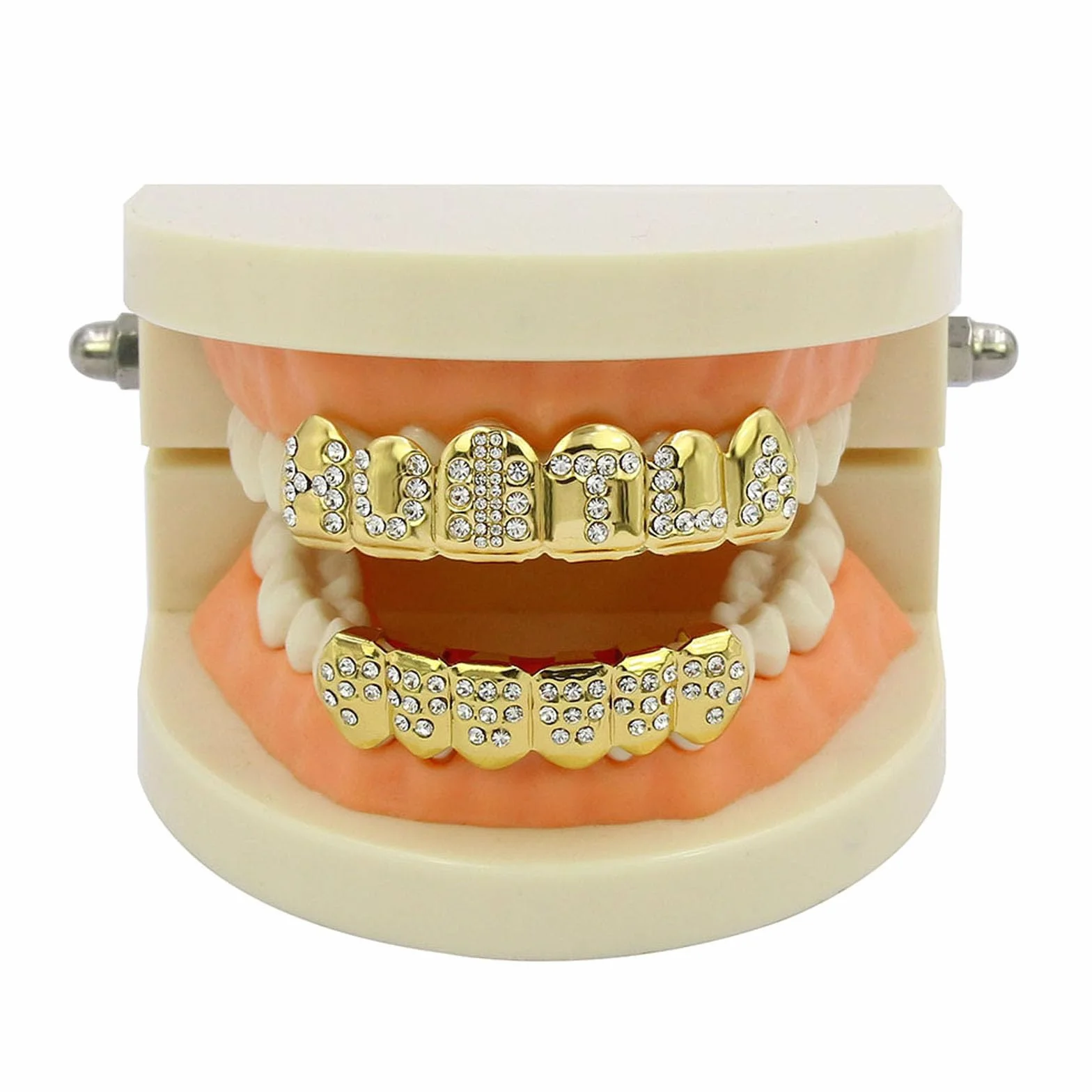 Zestaw 2 szt. Hip Hop zęby złote zęby Hip Hop Teeth Grills Gold