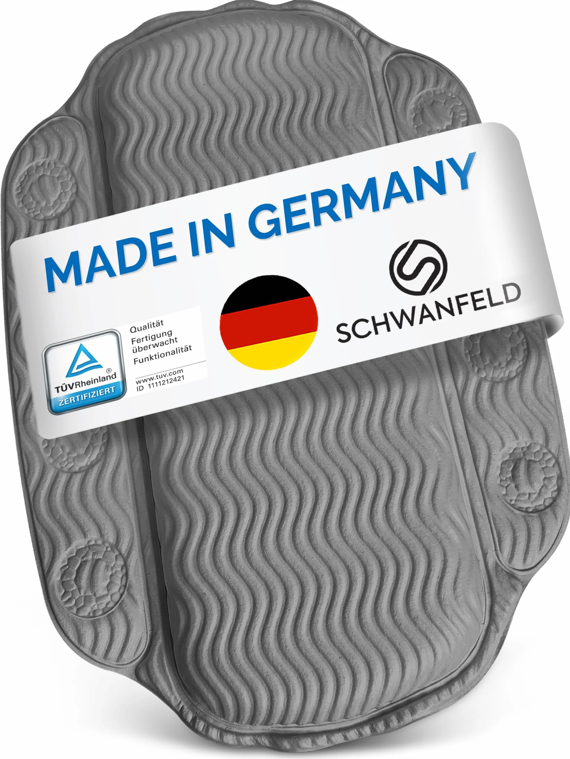 Schwanfeld Poduszka do wanny Oeko-Tex 100 Standard z mocnymi przyssawkami dla skóry wrażliwej