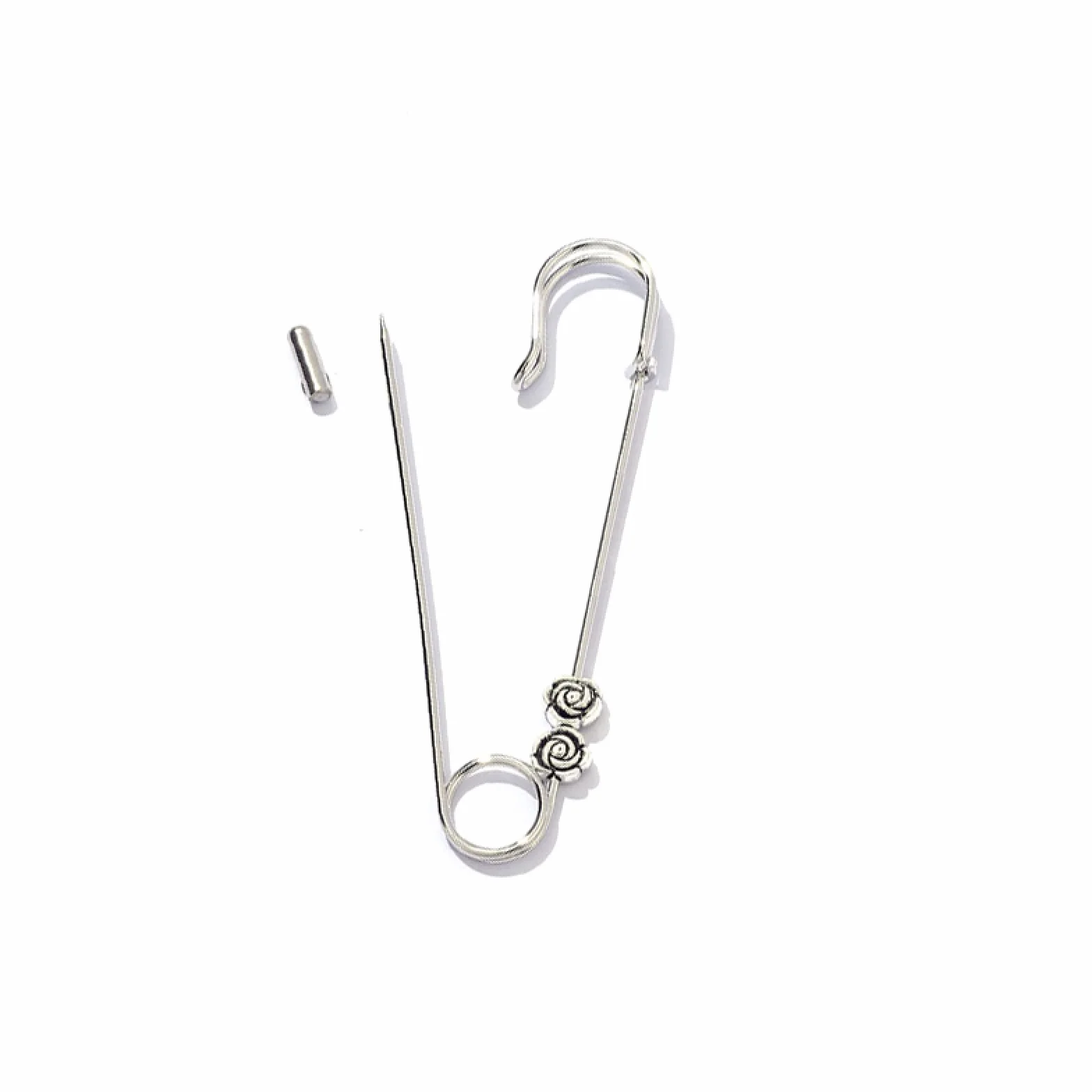 Safety Pin Brooch Pin Broach Badge Brooch Lapel Pin Kocham Bezpieczeństwo I Sprzączkę Anty-Przyciskową, Szpilkę Dla Niemowląt, Oryginalny Design Broszki, Drobną Blokadę Pinową,两枝玫瑰
