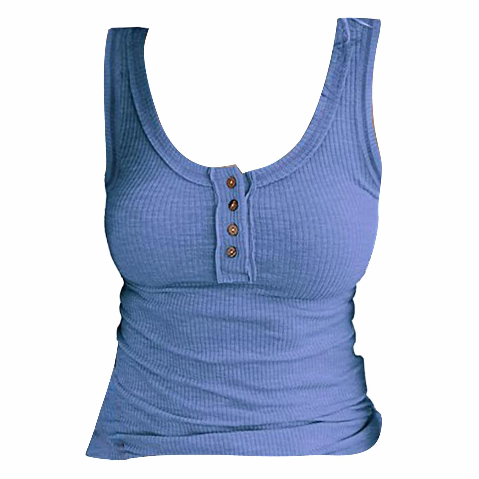 Damskie topy elegancka bluzka bez rękawów kamizelka topy guziki damski top bez rękawów na co dzień okrągła dzianinowa koszula kamizelka dekolt solidny splot damskie podkoszulki i top do spania