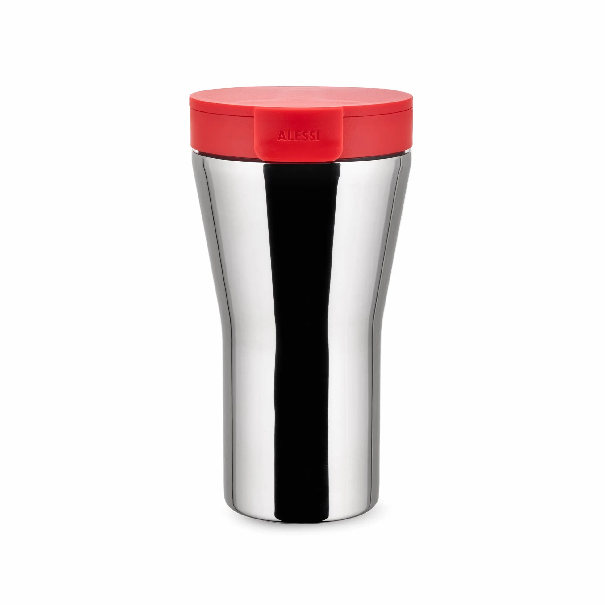 Alessi Caffa GIA24 R podwójne ścianki Travel Mug ze stali szlachetnej 18/10 czerwony