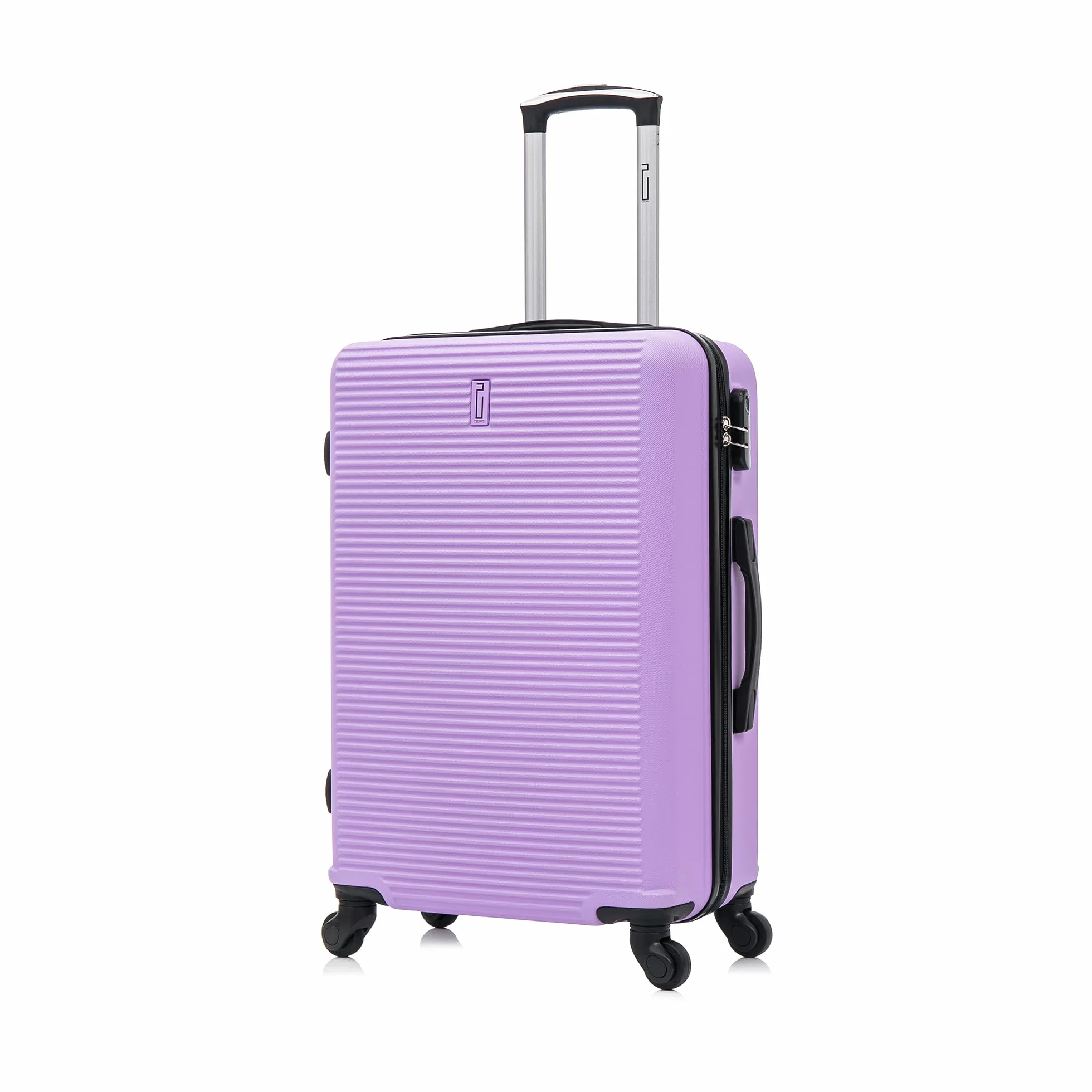 CELIMS - Średnia Walizka Sztywna na 4 kółkach Lekka Bagaż Rejestrowany 23kg 65cm | Zamek Zintegrowany | ABS | Średni Bagaż na 4 kółkach 65cm | Walizka Weekendowa | Fioletowy
