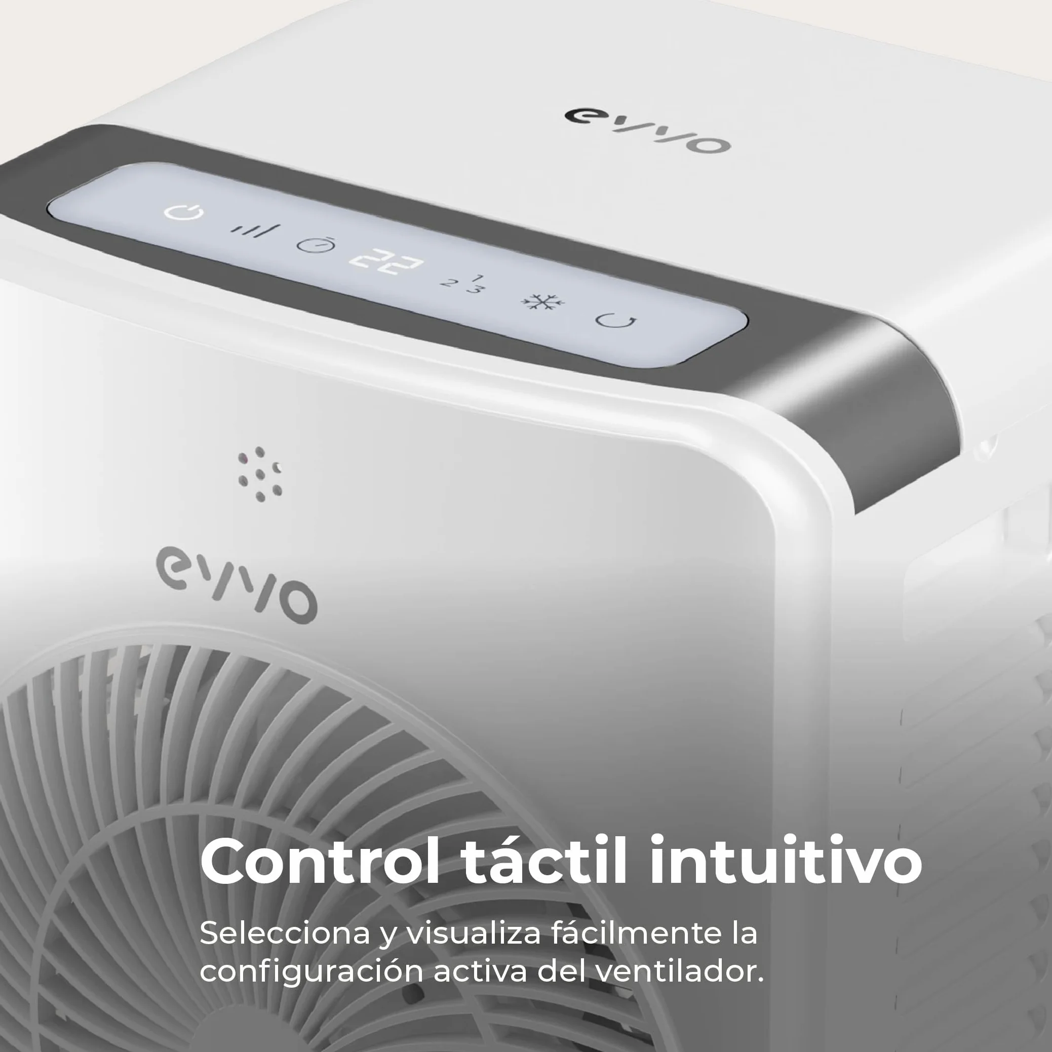 EVVO AC750 wentylator parowy przenośny klimatyzator 3 prędkości 2 tryby oscylacja 12-godzinny timer pilot zdalny