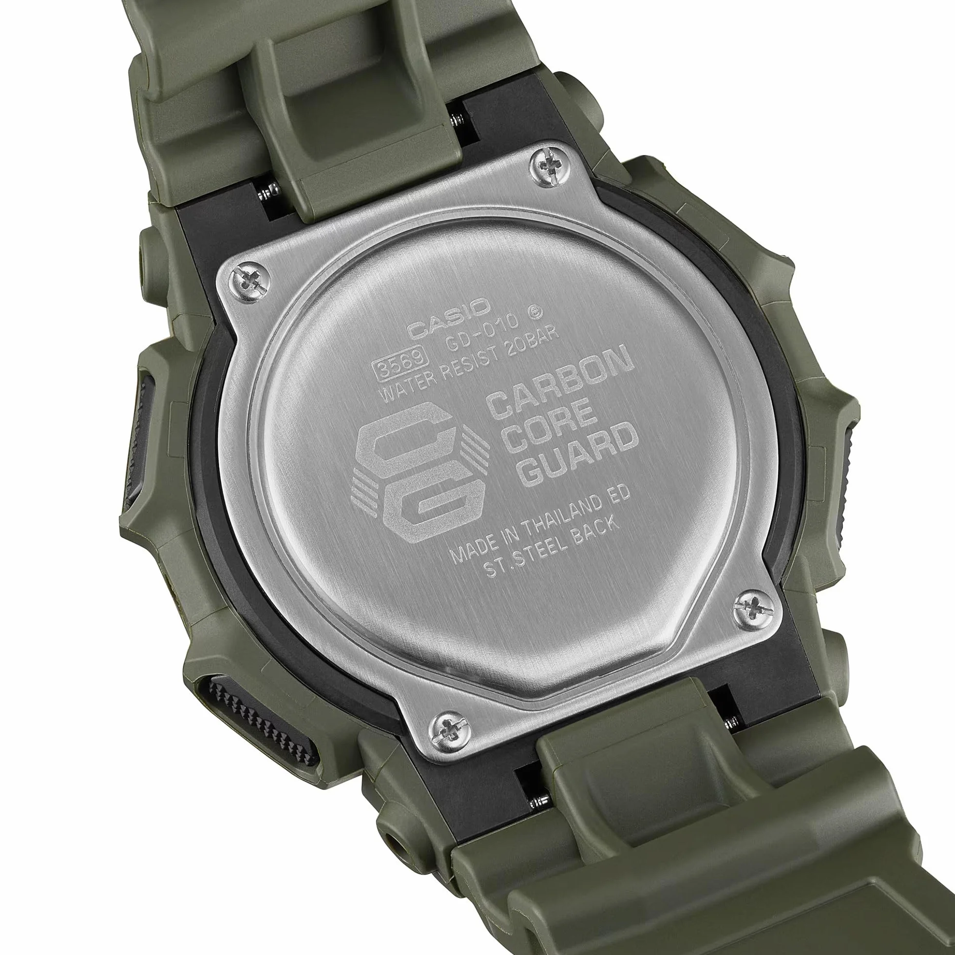 Casio Mieszany analogowy zegarek kwarcowy z paskiem GD-010-3ER, zielony, pasek, Zielony, pasek
