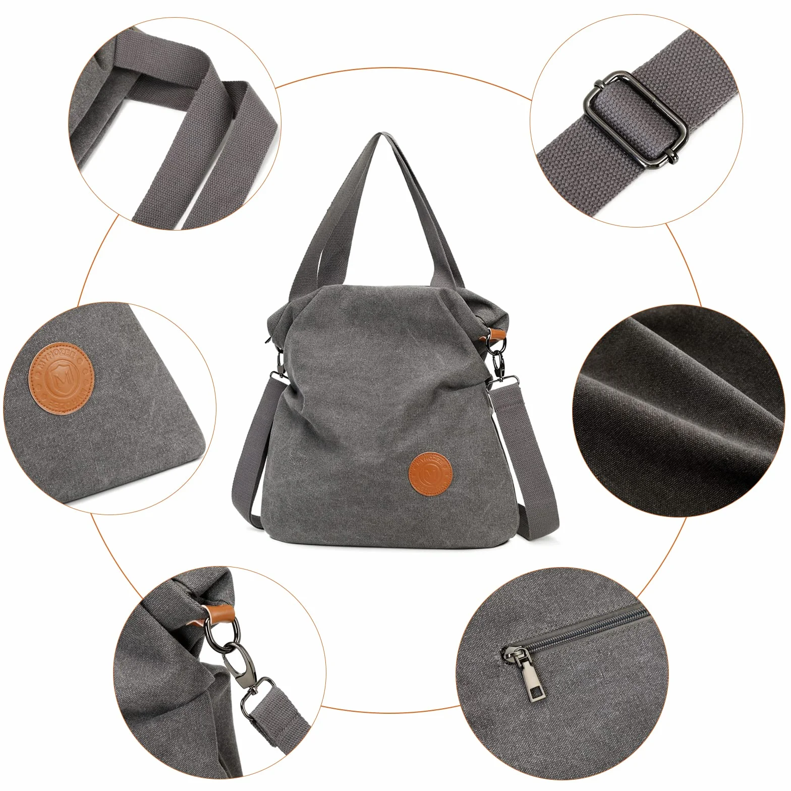 Myhozee Płótno Torebka damska - Crossbody Torba na ramię Crossbody Torba Crossover Dziewczęca Szkoła Szkolna Zakupy Szkolne