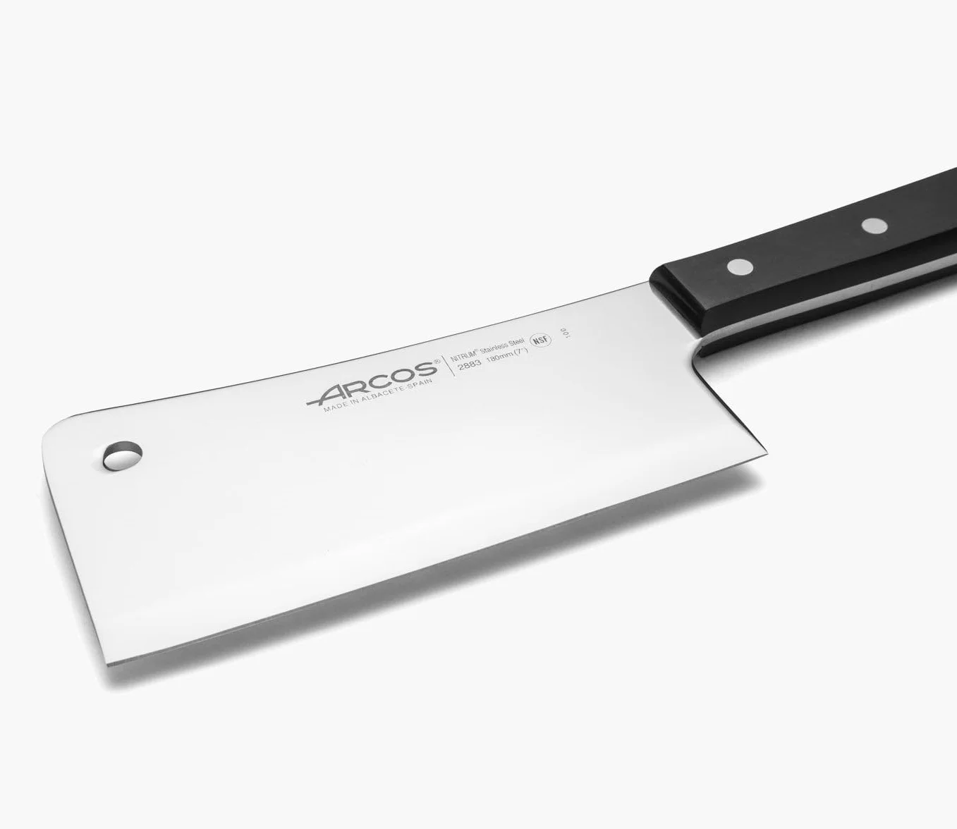 ARCOS Nóż tasak 18 cm Nitrum stal nierdzewna ostrze 180 mm, profesjonalny nóż do trybowania
