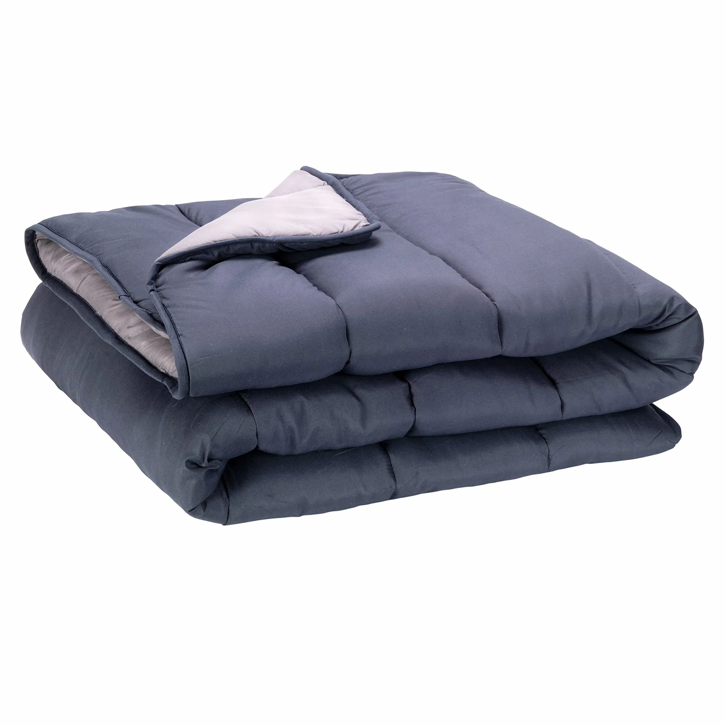 Pikolin Home Hipoalergiczna kołdra/poszewka na kołdrę, w dotyku pióra, jesień-zima, 300 g/m², włókno, jasnoszara i naturalna, Cama 100/105-180 x 220 cm