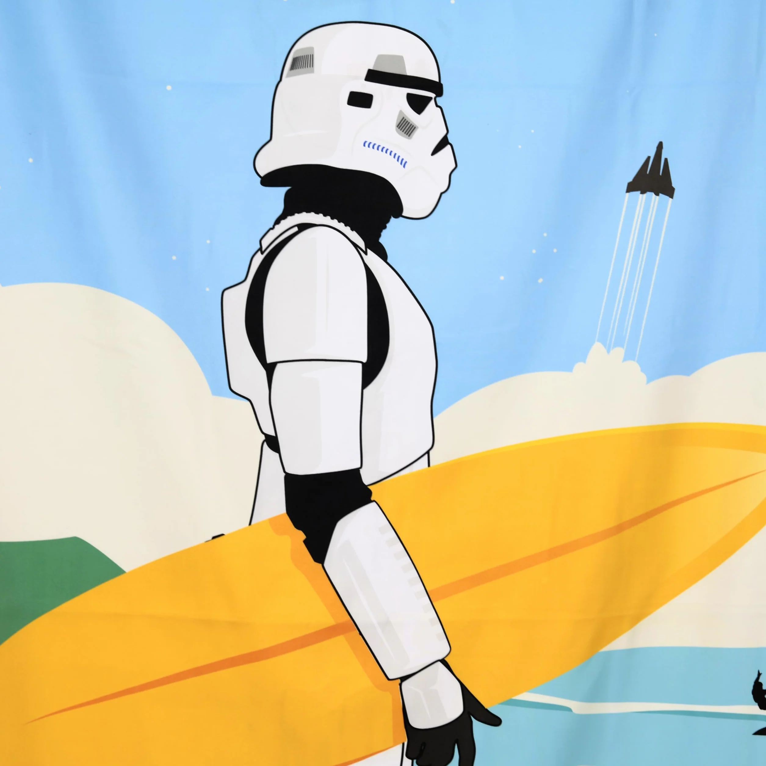 Puckator Ręcznik plażowy z mikrofibry 180 x 80 cm Szturmowiec Surfing Day Off