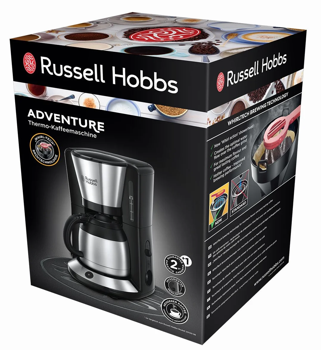 Russell Hobbs ekspres do kawy 1l srebrny Adventure 24020-56