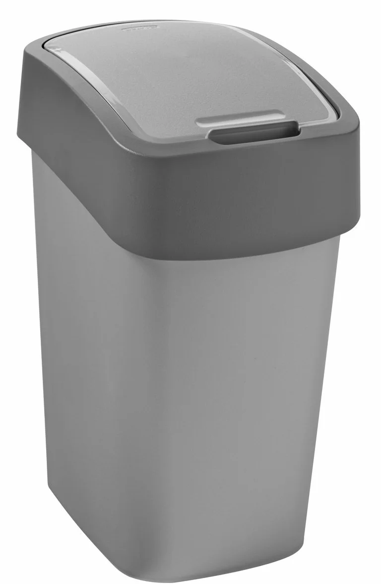 Curver Flip Bin Kosz Na Śmieci 10 l Srebrny Ciemnoszary
