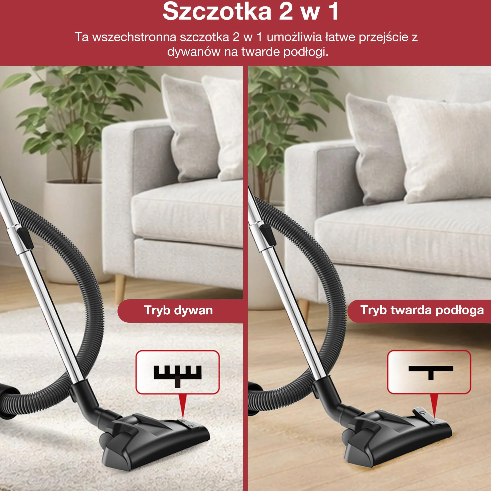 Akitas C10P Odkurzacz bezworkowy 900 W Wessel Werk D320 32 cm