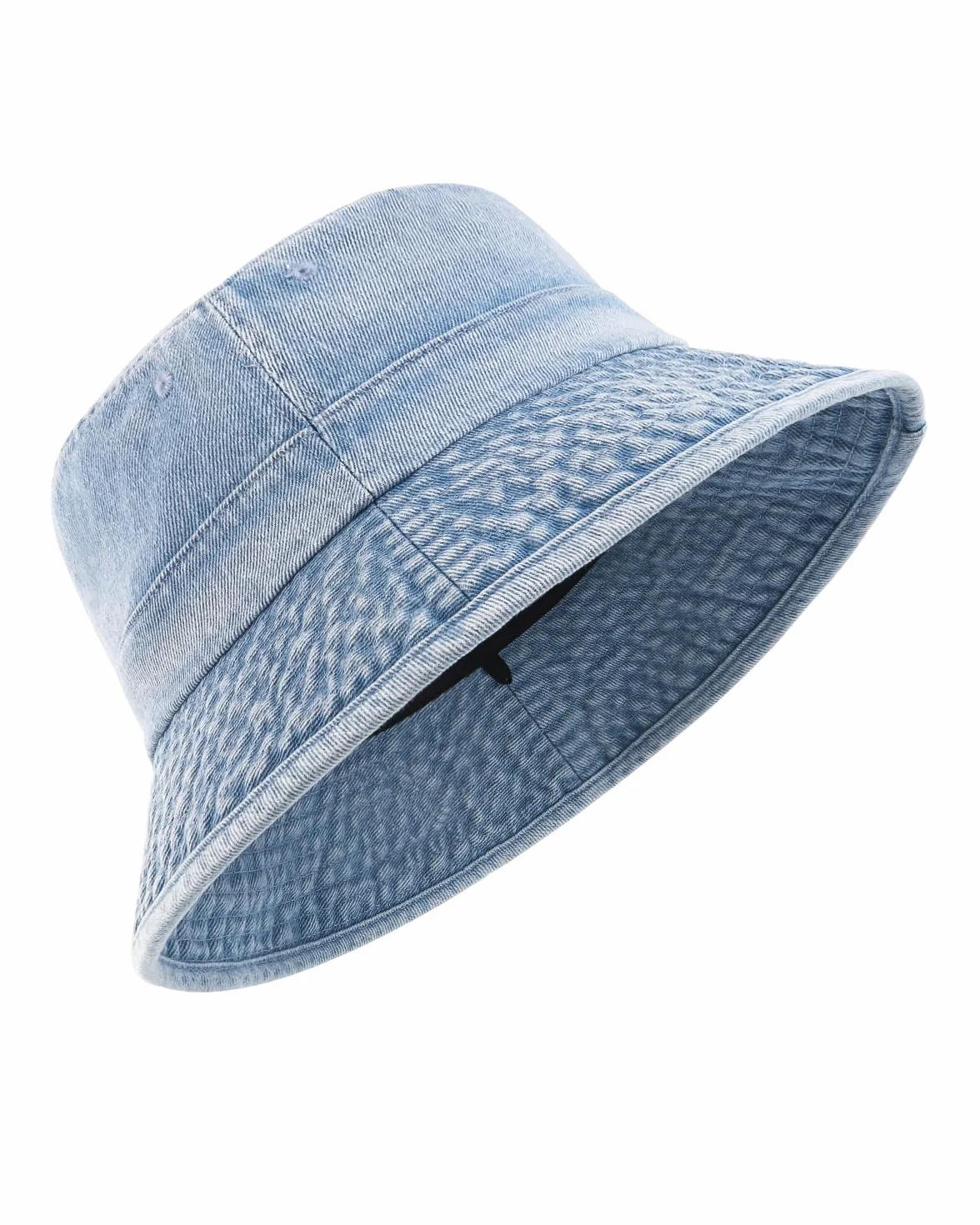 Zylioo XXL XL L M Denim Wiadro Kapelusz przeciwsłoneczny, Ponadwymiarowy Jean Czapki Rybackie, Regulowane Pakowalne Letnie Kapelusze Podróżne