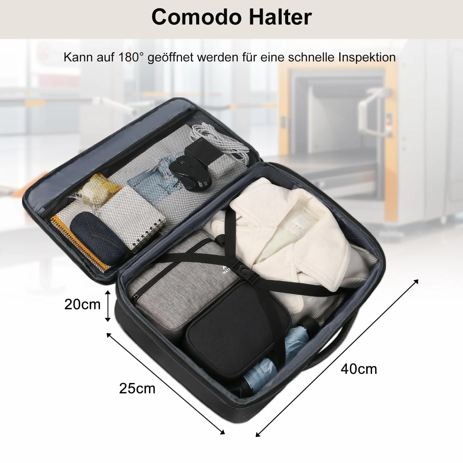 MATEIN Bagaż Podręczny 40x20x25, 20L Plecak Podróżny Męski i Damski do Ryanair, Cabin Bag Travel Backpack do Pracy, Biznesu i Podróży, Czarny