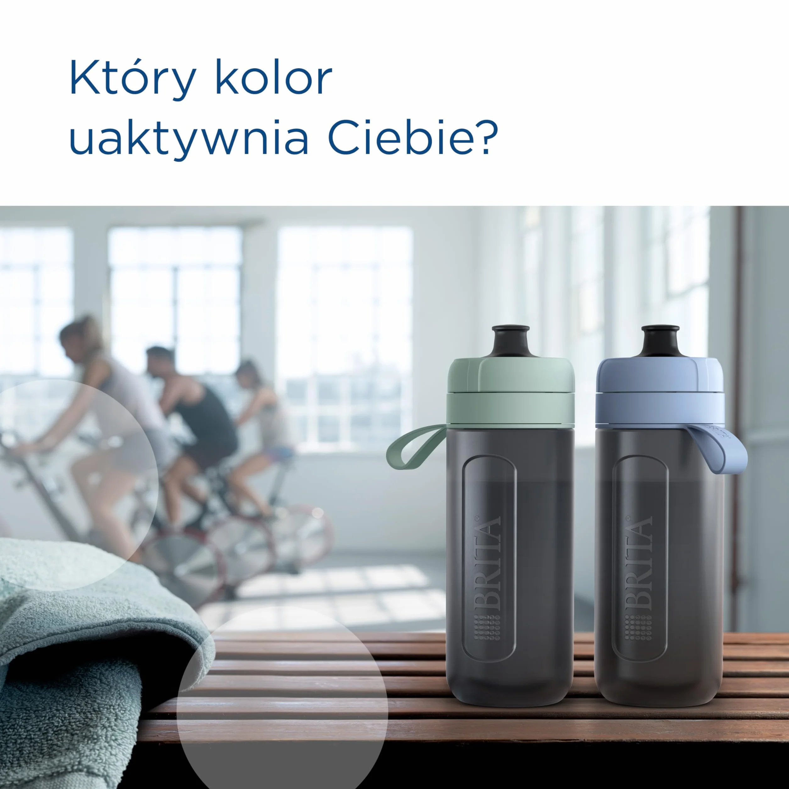 BRITA Butelka filtrująca Active pastelowy błękit 0,6l z 2 filtrami MicroDisc