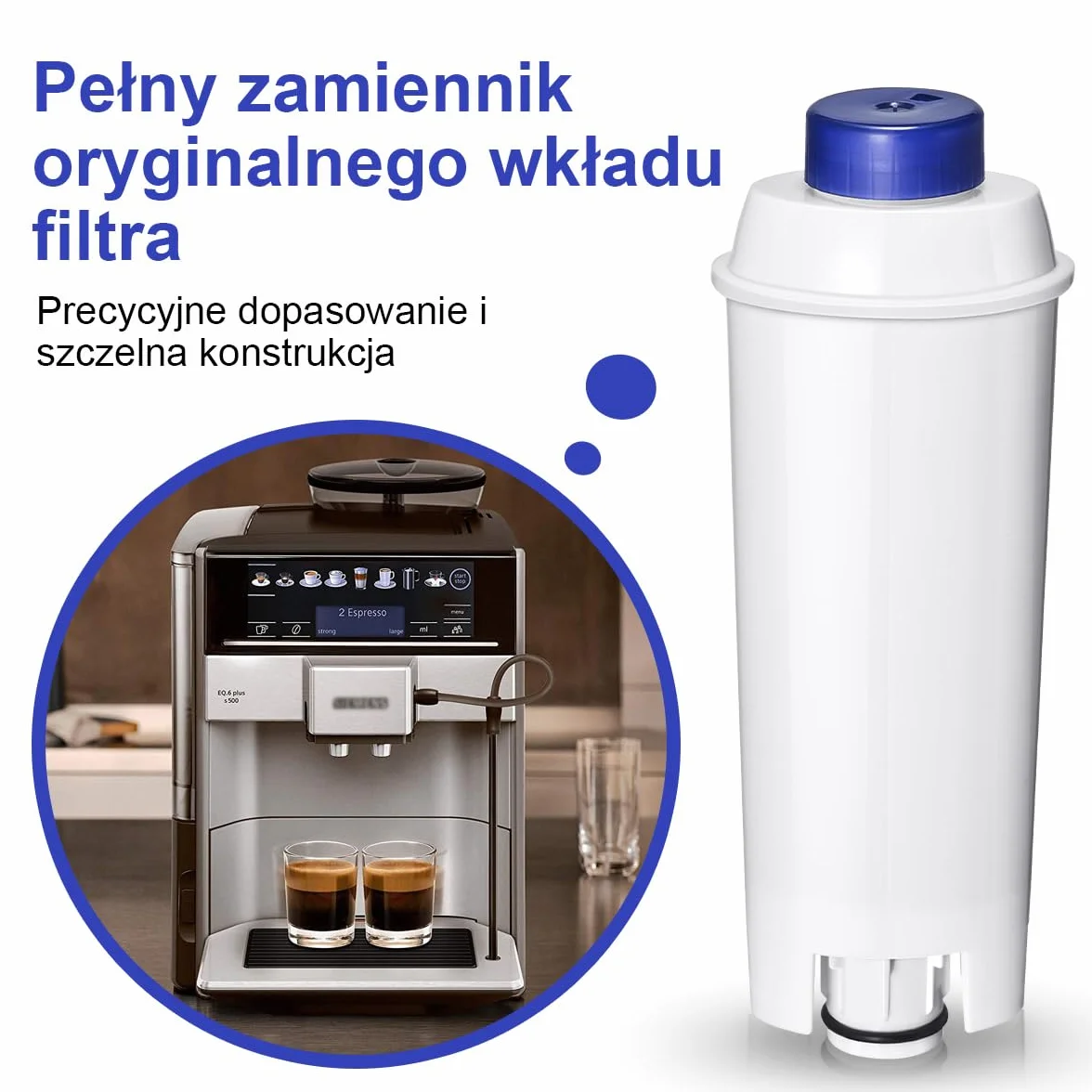 Ekspres do kawy Delonghi ECAM Dinamica Cappuccino Magnifica ETAM Autentica Esam filtr wody zamiennik