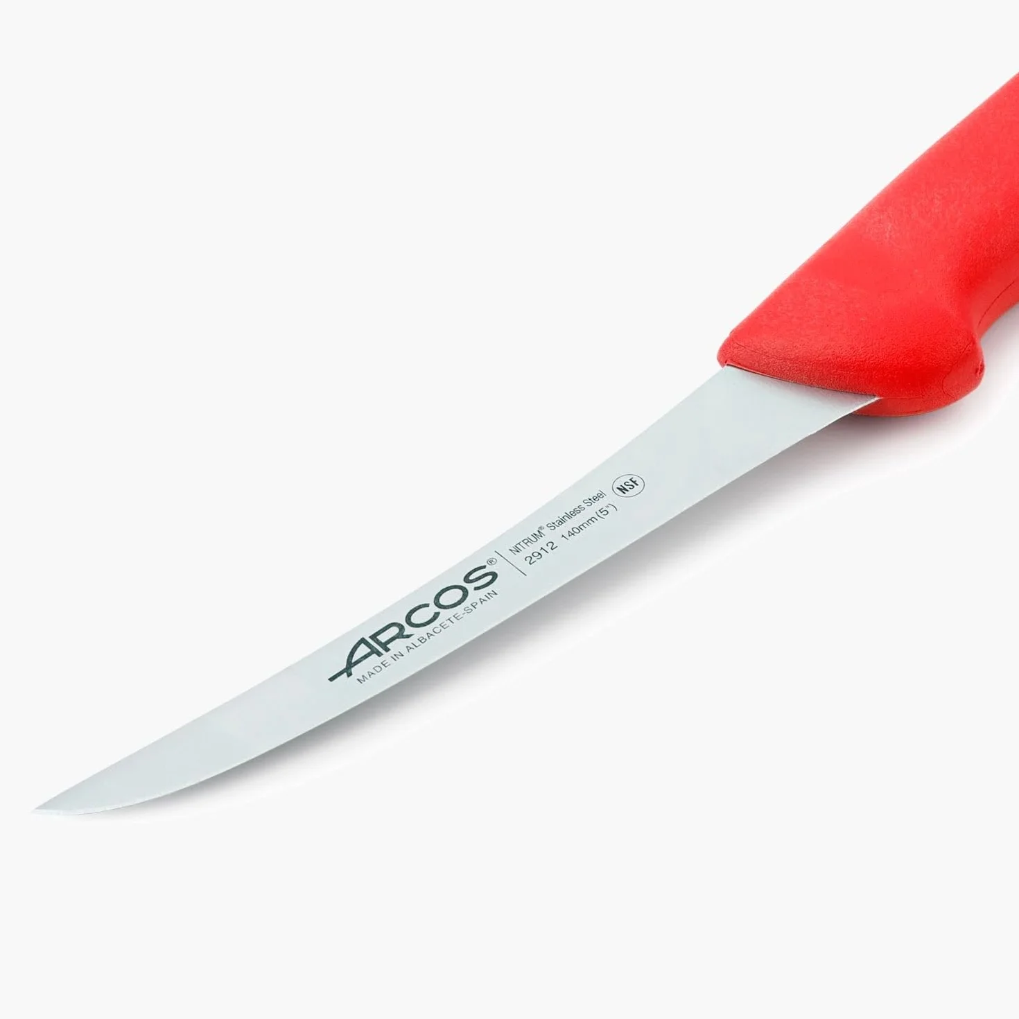 Arcos 291222 seria 2900 nóż do bonowania 140 mm stal nierdzewna 18/8 uchwyt polipropylenowy czerwony