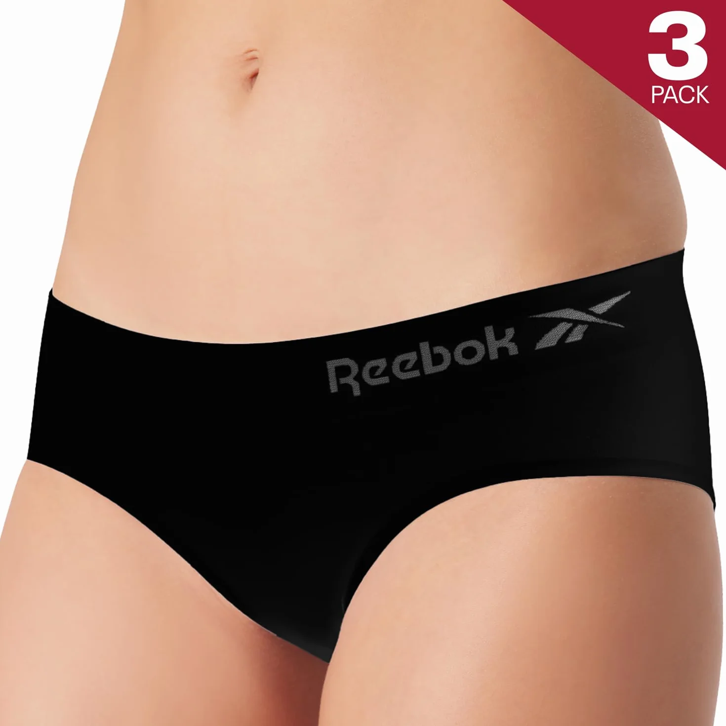 Reebok Figi damskie Raina (3 sztuki), Czarny, L