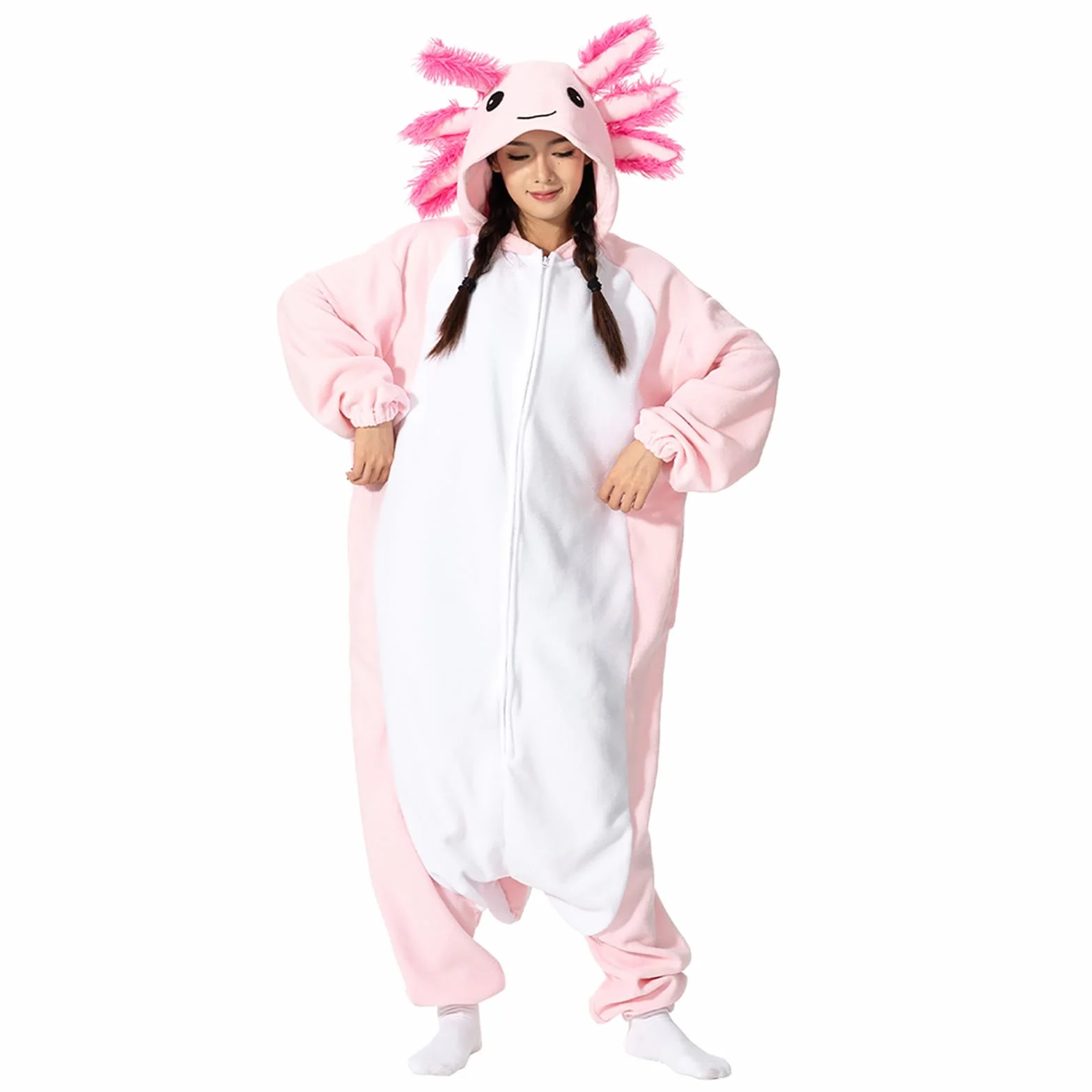 LANFAN Piżama jednoczęściowa dla dorosłych, kostium zwierzęcy unisex, cosplay, kombinezon na Halloween, bielizna nocna dla kobiet i mężczyzn