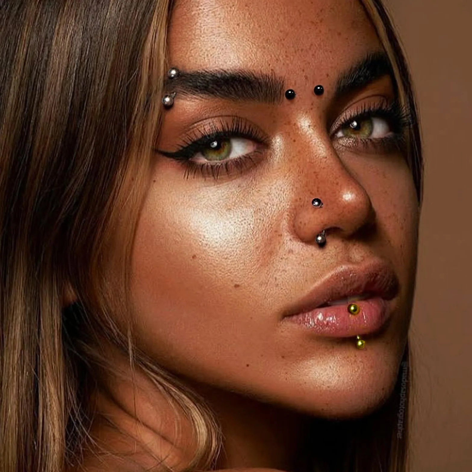 G23 Titan Rook piercing biżuteria banan brwi, barbell, helix, labret, piercing wargi, piercing do ust, do noszenia na co dzień, srebrny, złoty, kula, zakrzywiony sztanga, 6 mm, 8 mm, 10 mm