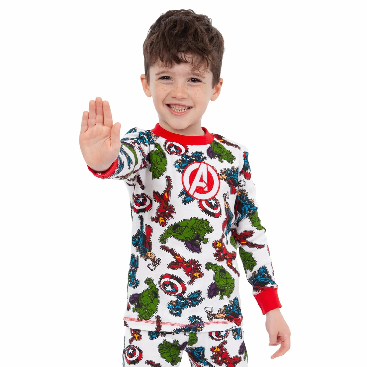 Avengers Marvel Zestaw piżam chłopięcych, dobrze dopasowany