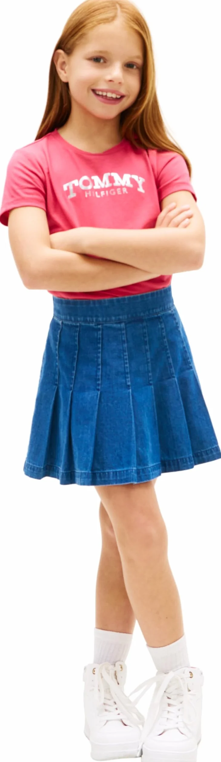 Tommy Hilfiger Dziewczęca koszulka Tommy FOIL SS KG0KG08974 S/S, CZERWONA (Vintage Cerise), 14 lat, Czerwony (Vintage Cerise), 14 lat