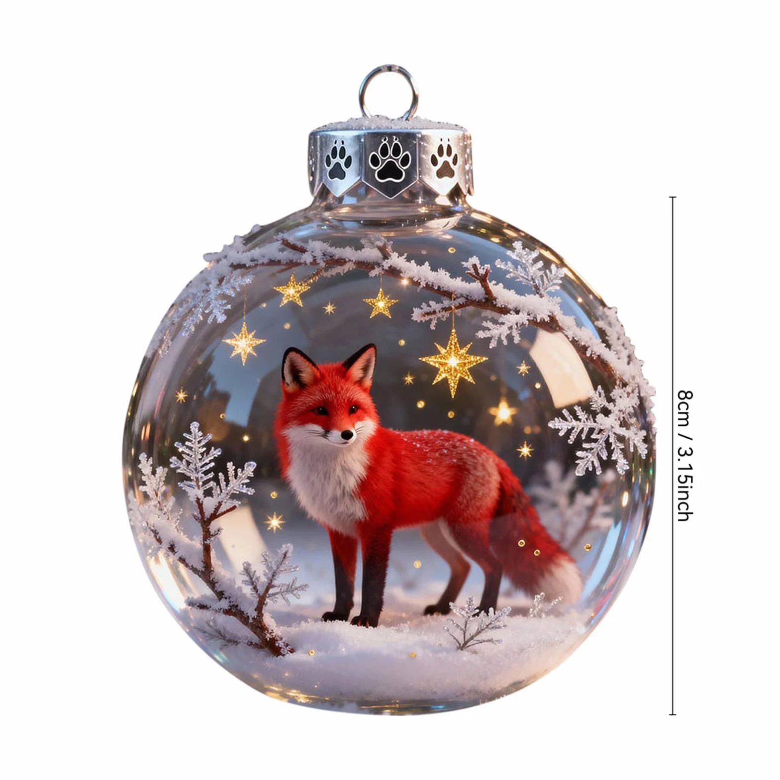 Ozdoba bożonarodzeniowa ze szkła kryształowego 3D Wildlife Wonders Collection 2026